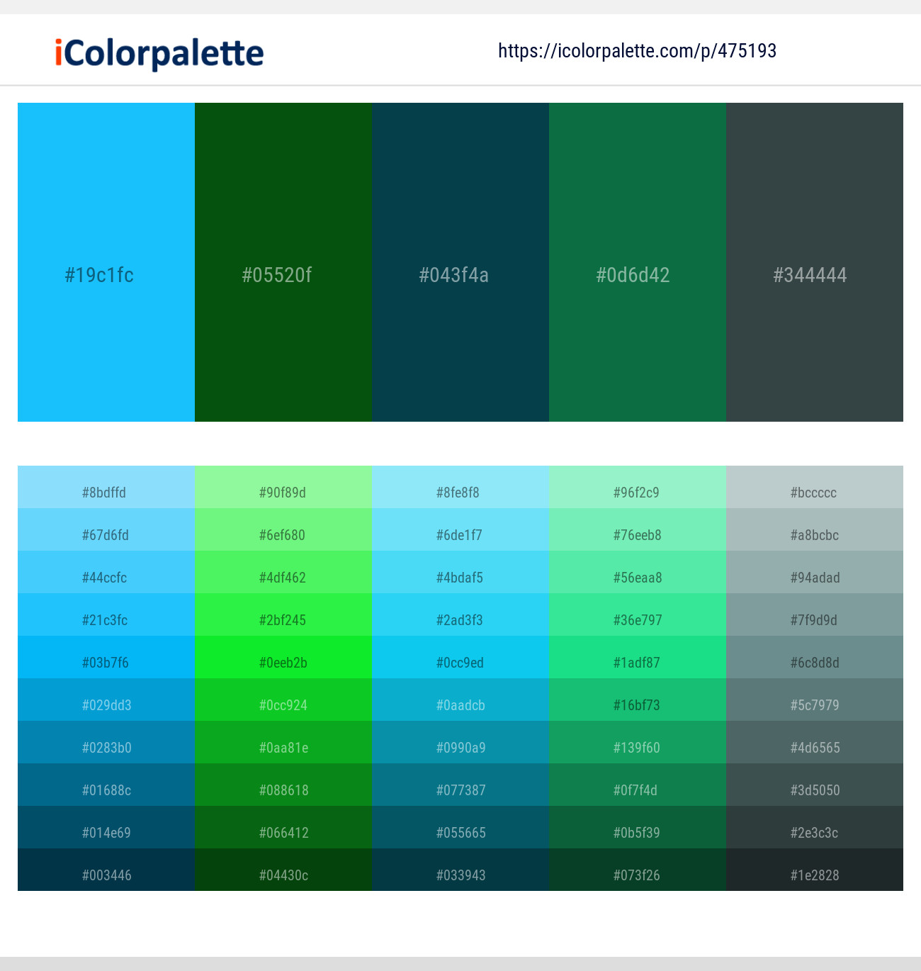 16 Latest Color Schemes With Deep Sky Blue And Dark Green Color Tone  Combinations | 2023 | Icolorpalette