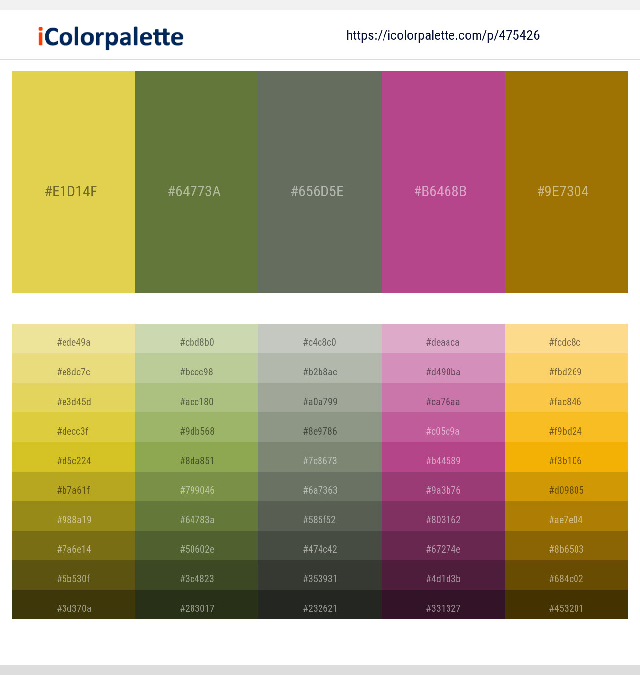 Wattle – Chalet Green – Willow Grove – Mulberry – Hot Toddy Color scheme