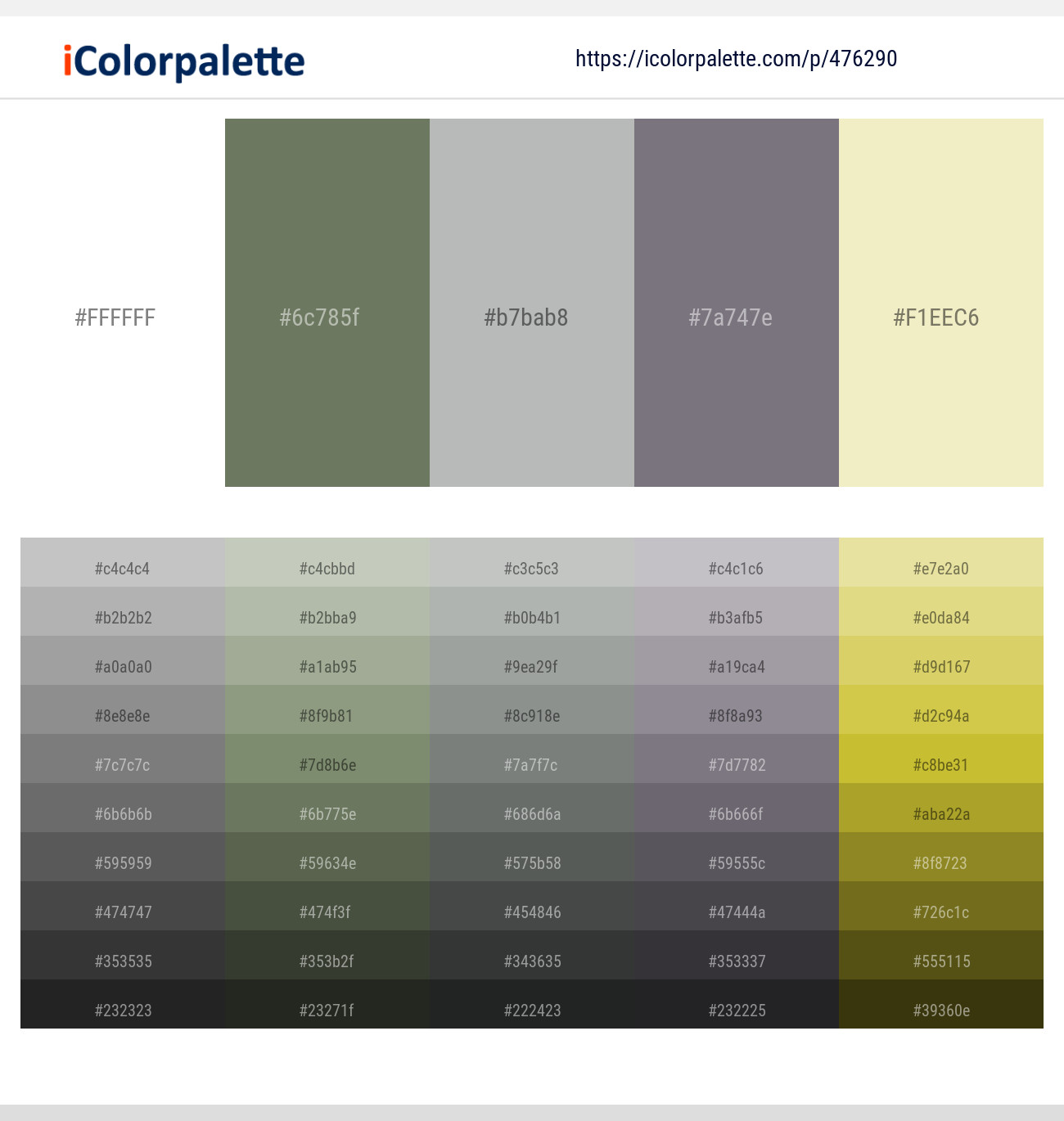 476290White – Willow Grove – Pumice – Mobster – Mint Julep Color scheme