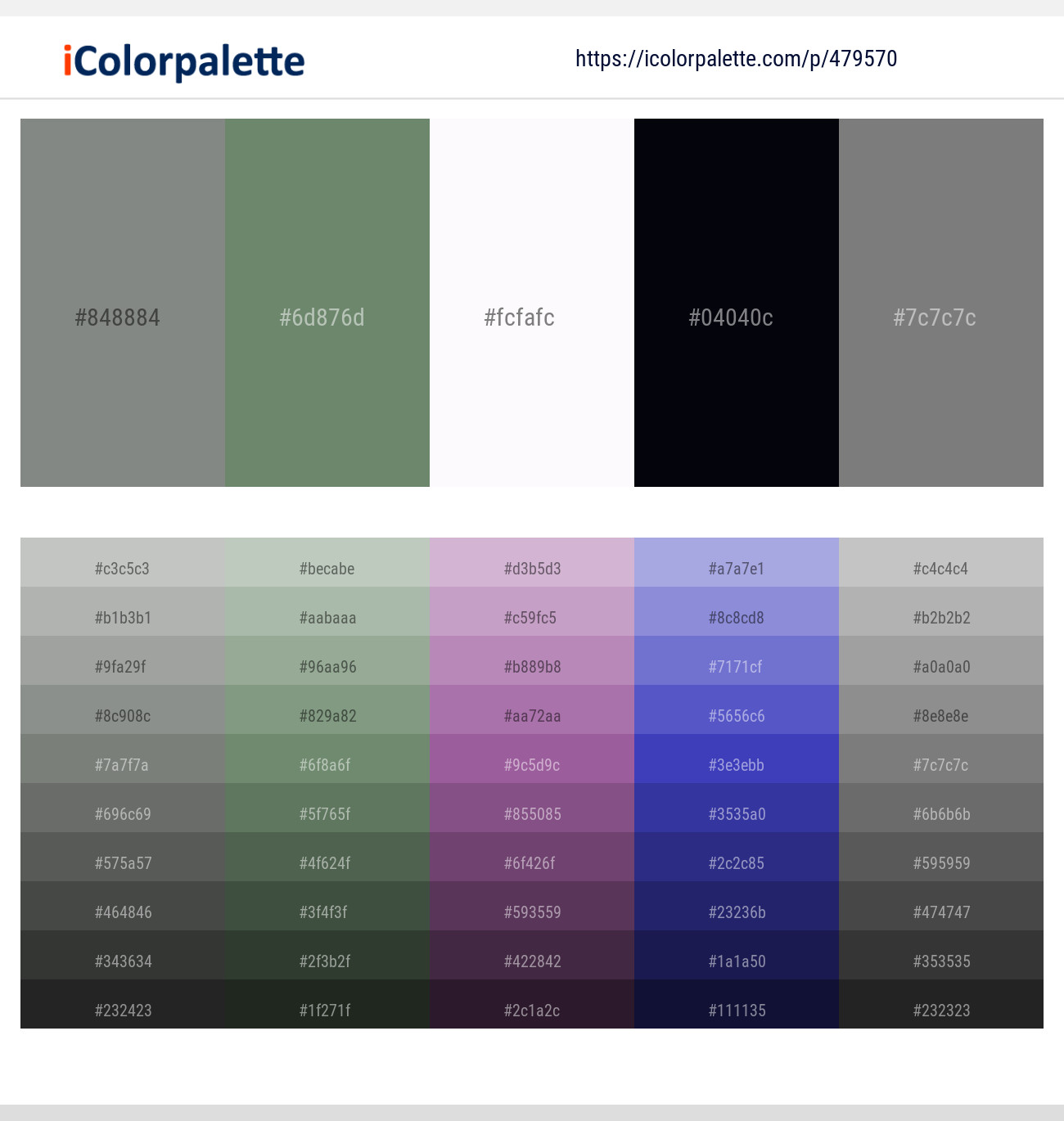 Stack – Xanadu – Prim – Ebony – Boulder Color scheme