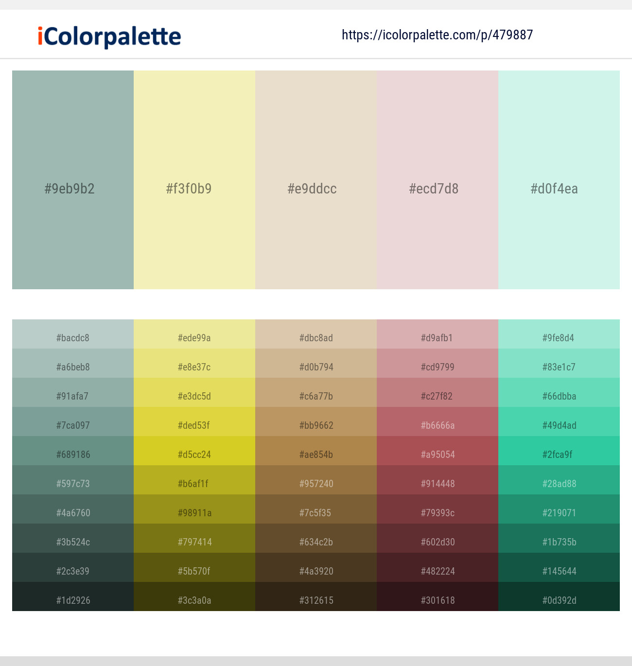 Summer Green – Sidecar – Bone – Bizarre – Granny Apple Color scheme