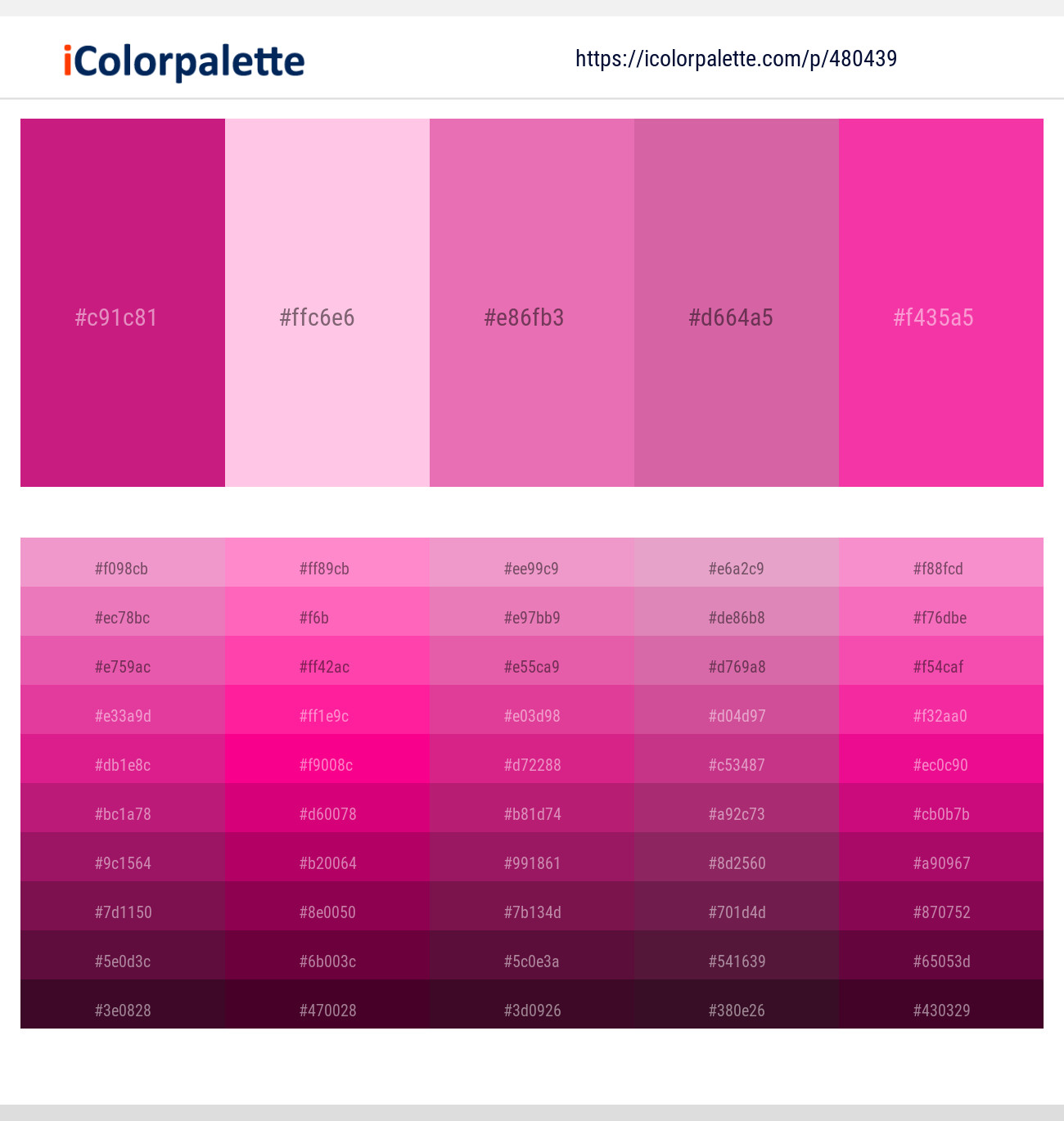 30 Pastel Pink Color Palette  Curated collection of Color Palettes