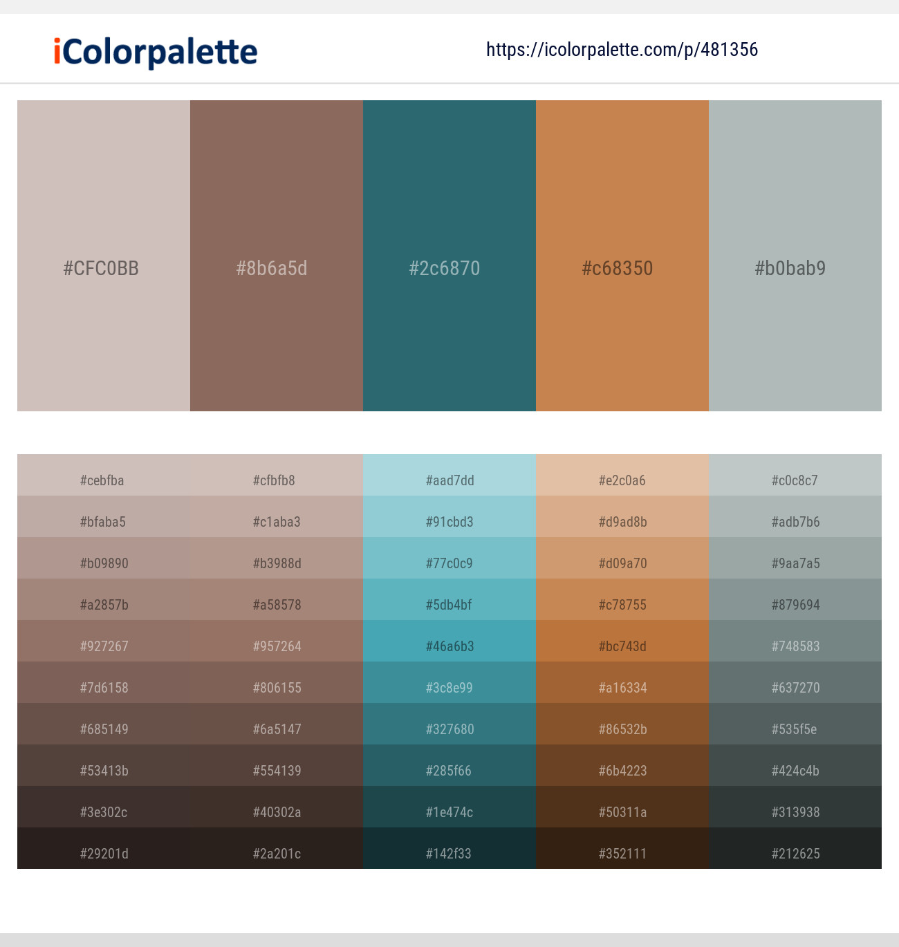 Cold Turkey – Beaver – Casal – Tussock – Edward Color scheme