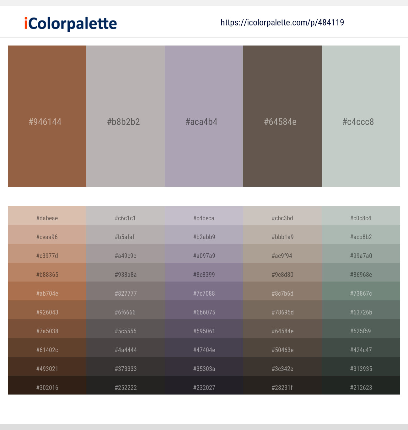 Cape Palliser – Nobel – Amethyst Smoke – Soya Bean – Pumice Color scheme