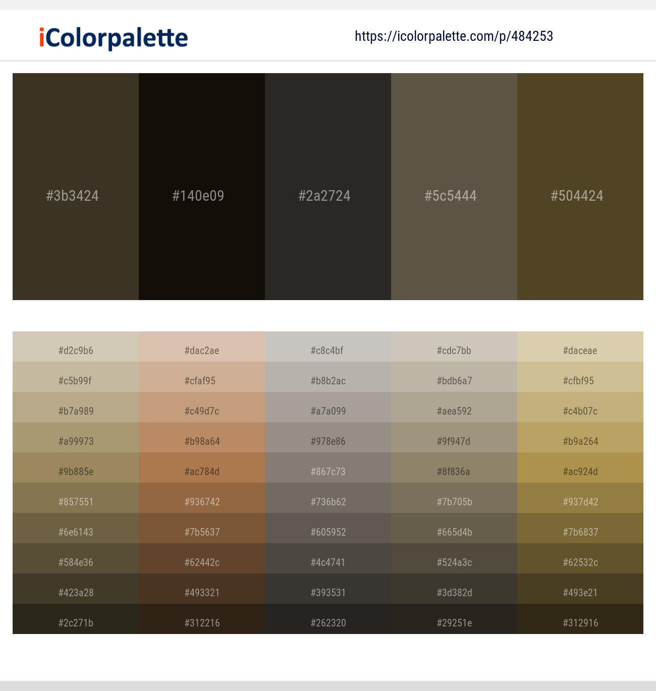 Birch – Eternity – Dune – Soya Bean – Lisbon Brown Color scheme