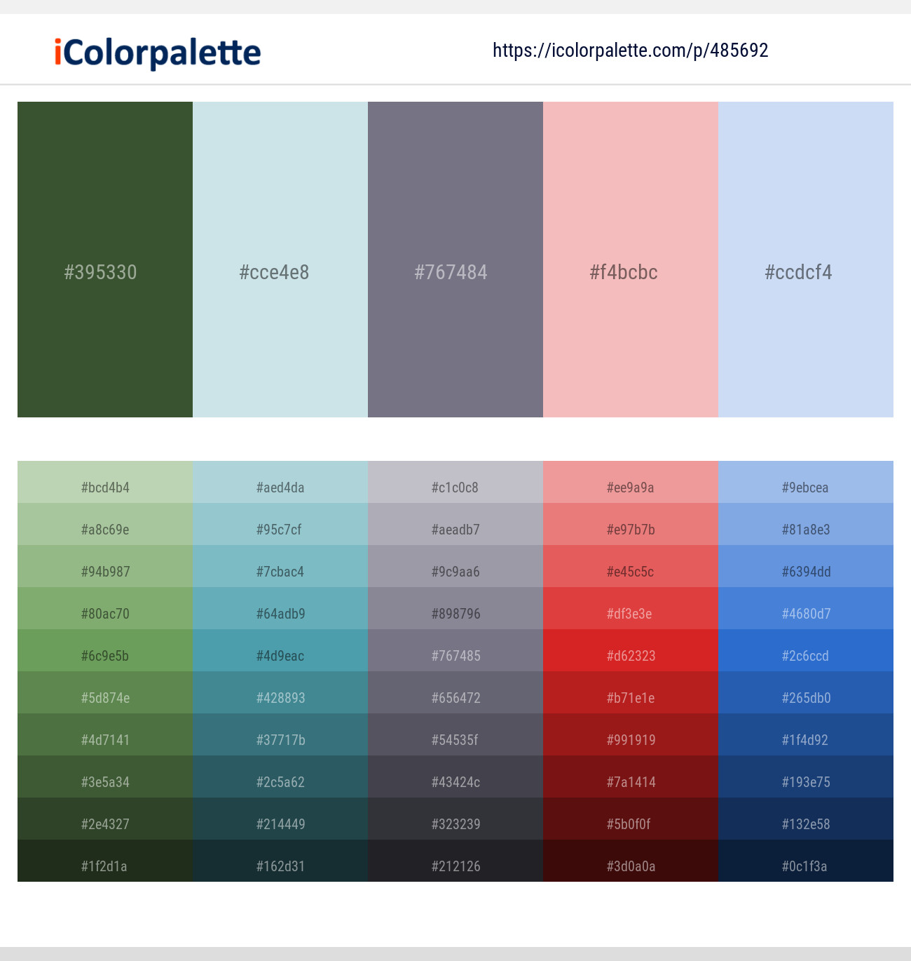 Tom Thumb – Botticelli – Topaz – Mandys Pink – Link Water Color scheme
