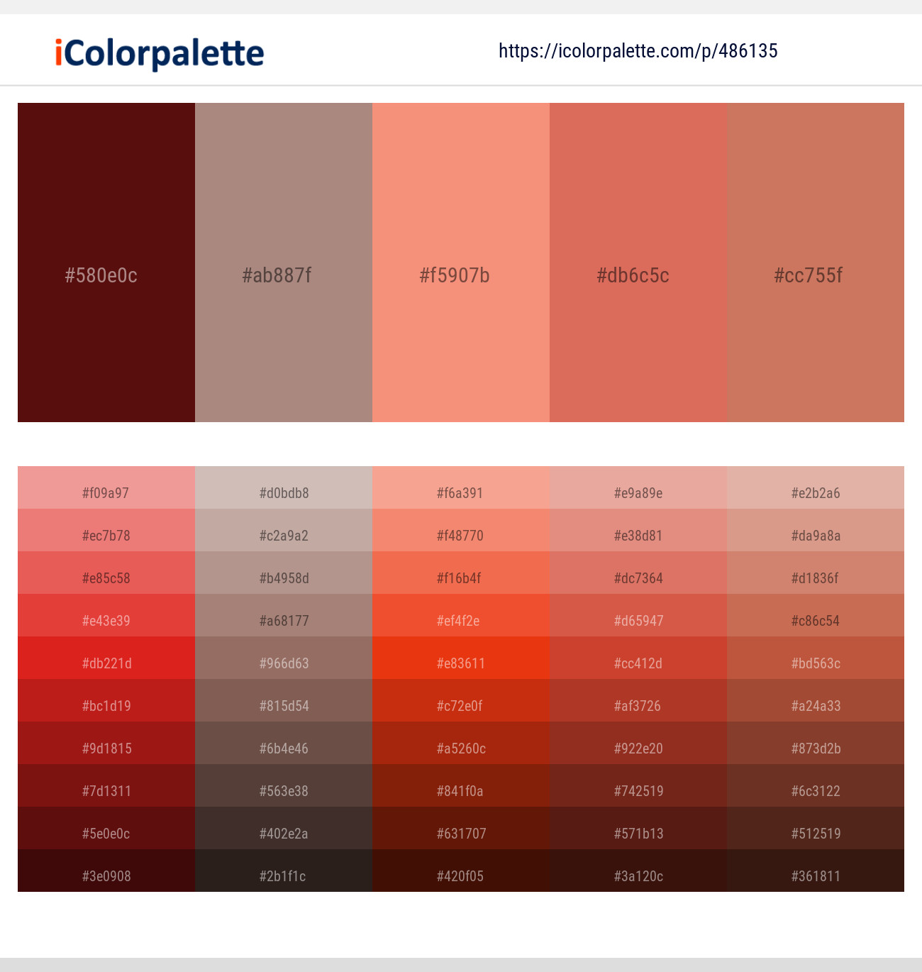 Maroon Oak – Pharlap – Froly – Roman – Chestnut Rose Color scheme