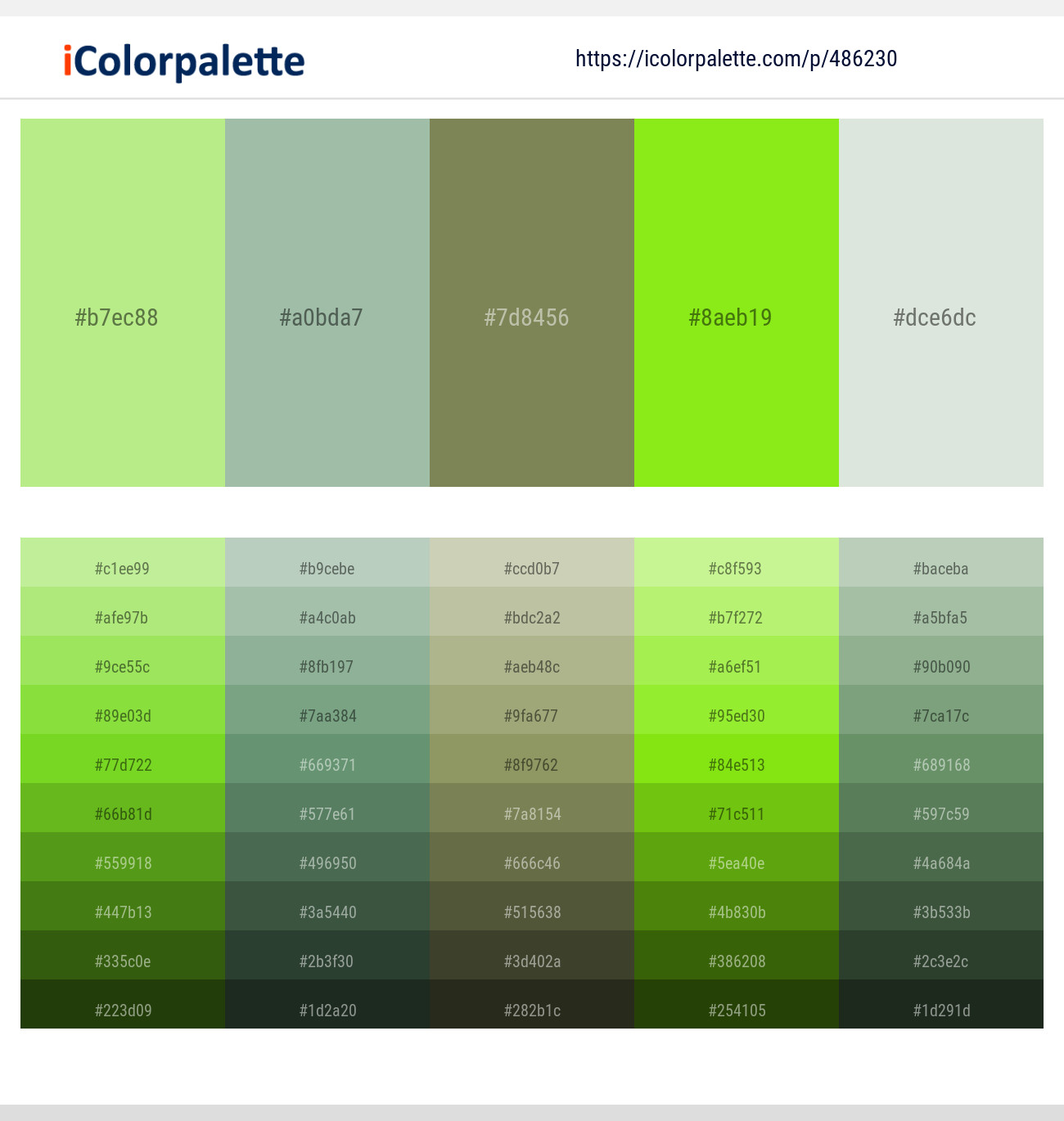 Latest Color Schemes with Light Green And Dark Olive Green Color tone combinations | 2023 | iColorpalette