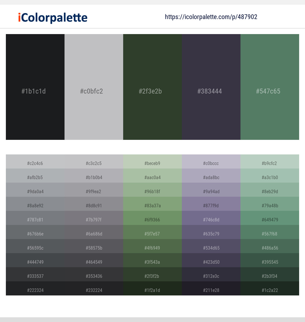 Shark – French Gray – Heavy Metal – Tuna – Como Color scheme
