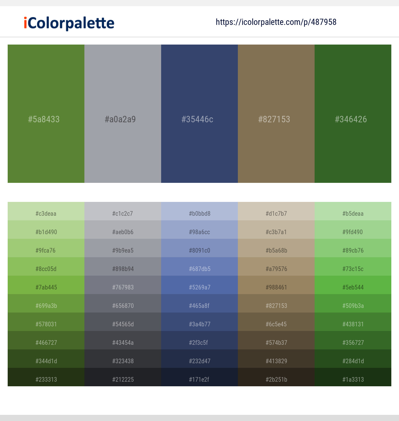 Crete – Santas Gray – Rhino – Shadow – Woodland Color scheme
