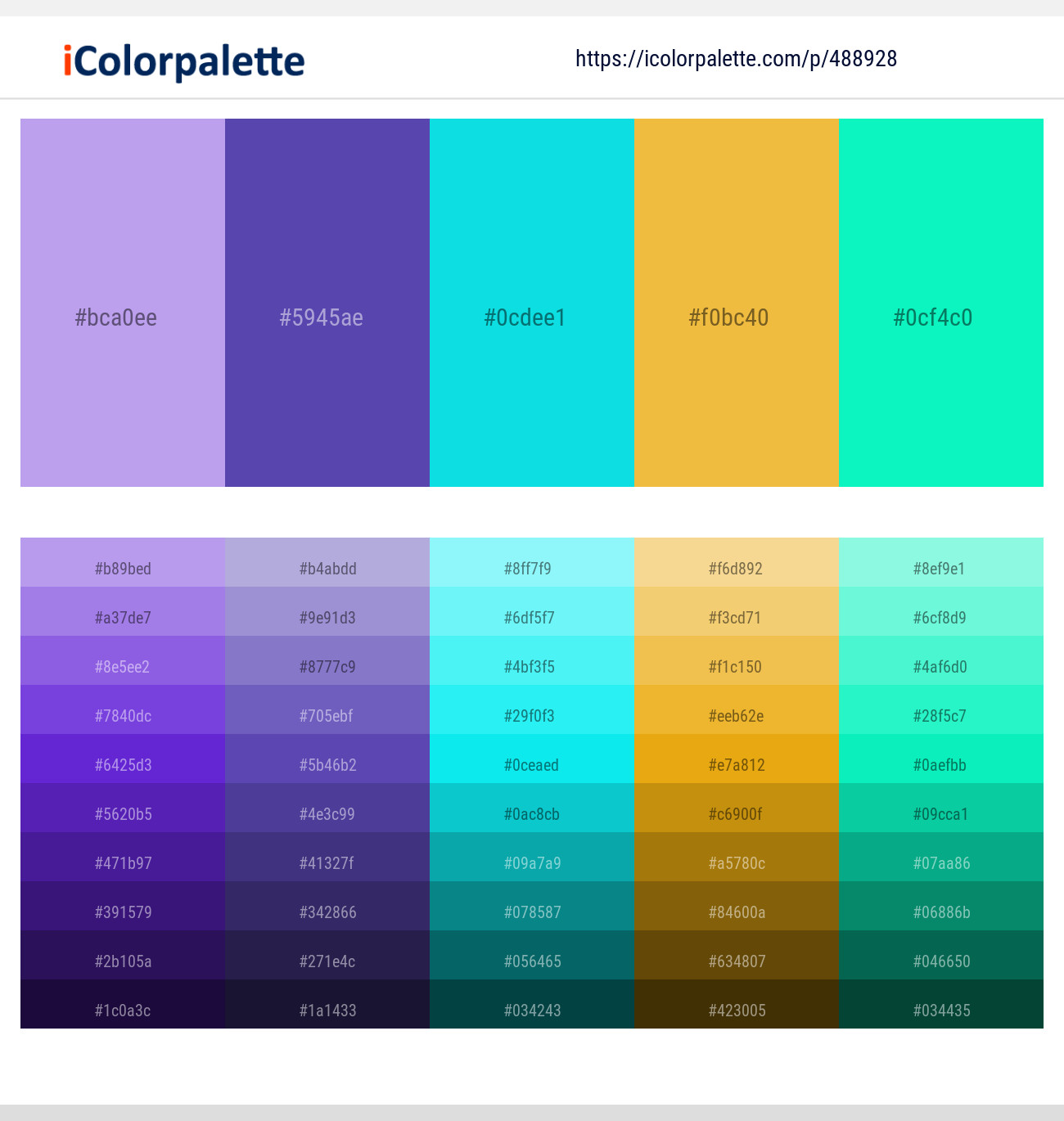 purple and turquoise color palette