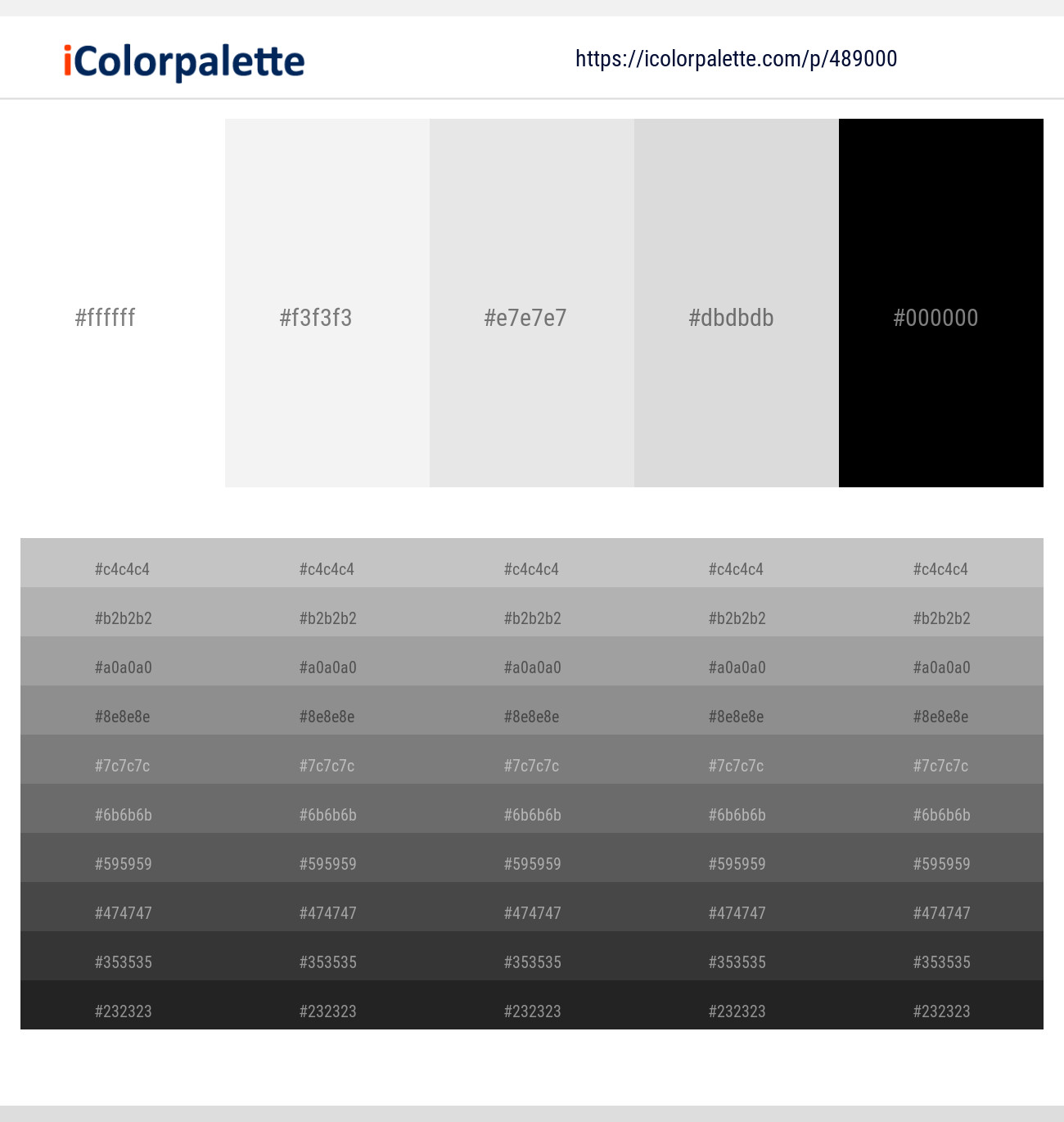 White – Concrete – Mercury – Alto – Black Color scheme