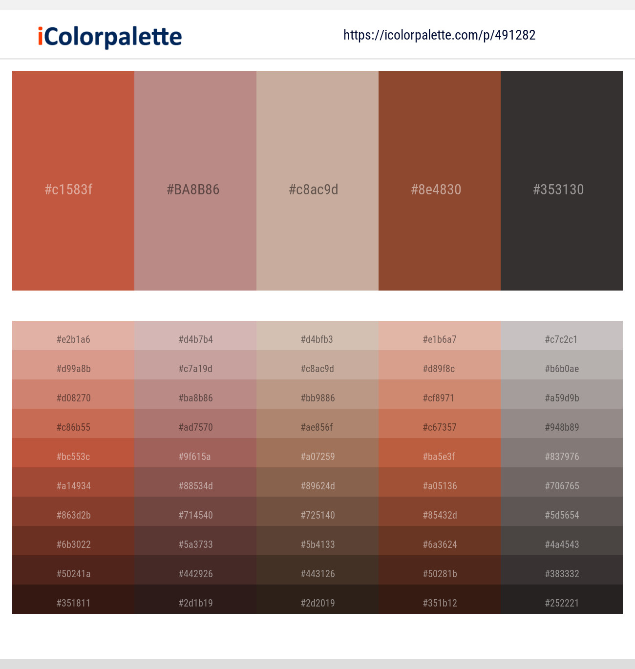 Crail – Brandy Rose – Rodeo Dust – Mule Fawn – Dune Color scheme