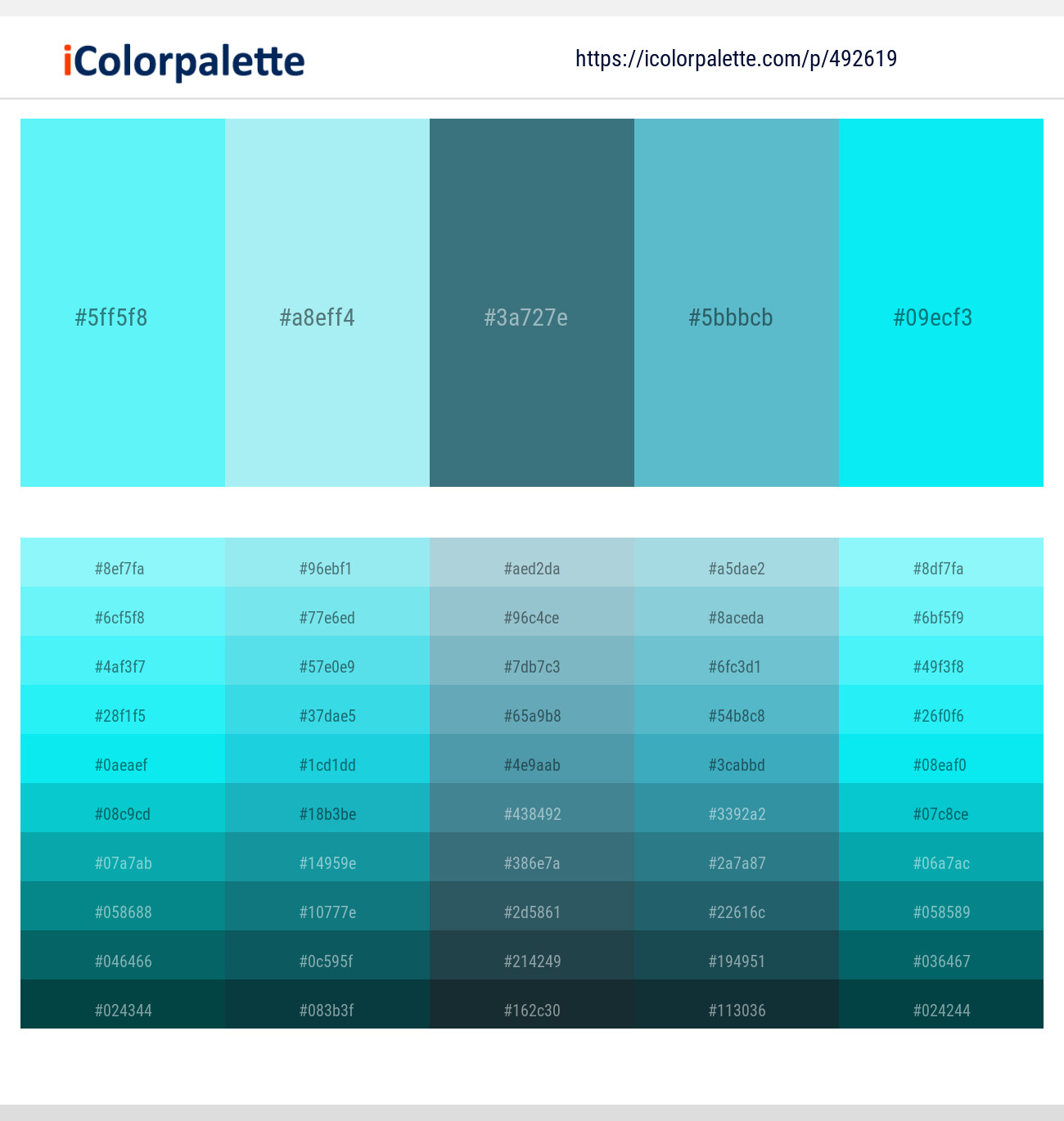 14 Latest Color Schemes With Light Sky Blue And Aqua Color Tone  Combinations | 2023 | Icolorpalette