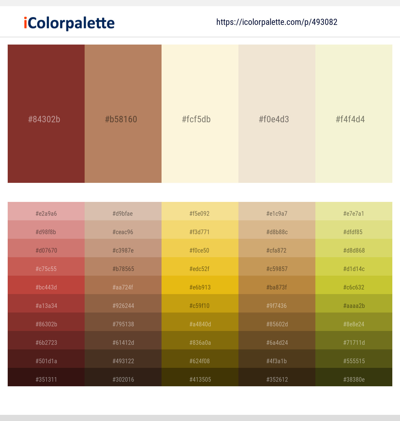 Nutmeg – Muddy Waters – Pearl Lusta – Parchment – Wheatfield Color scheme