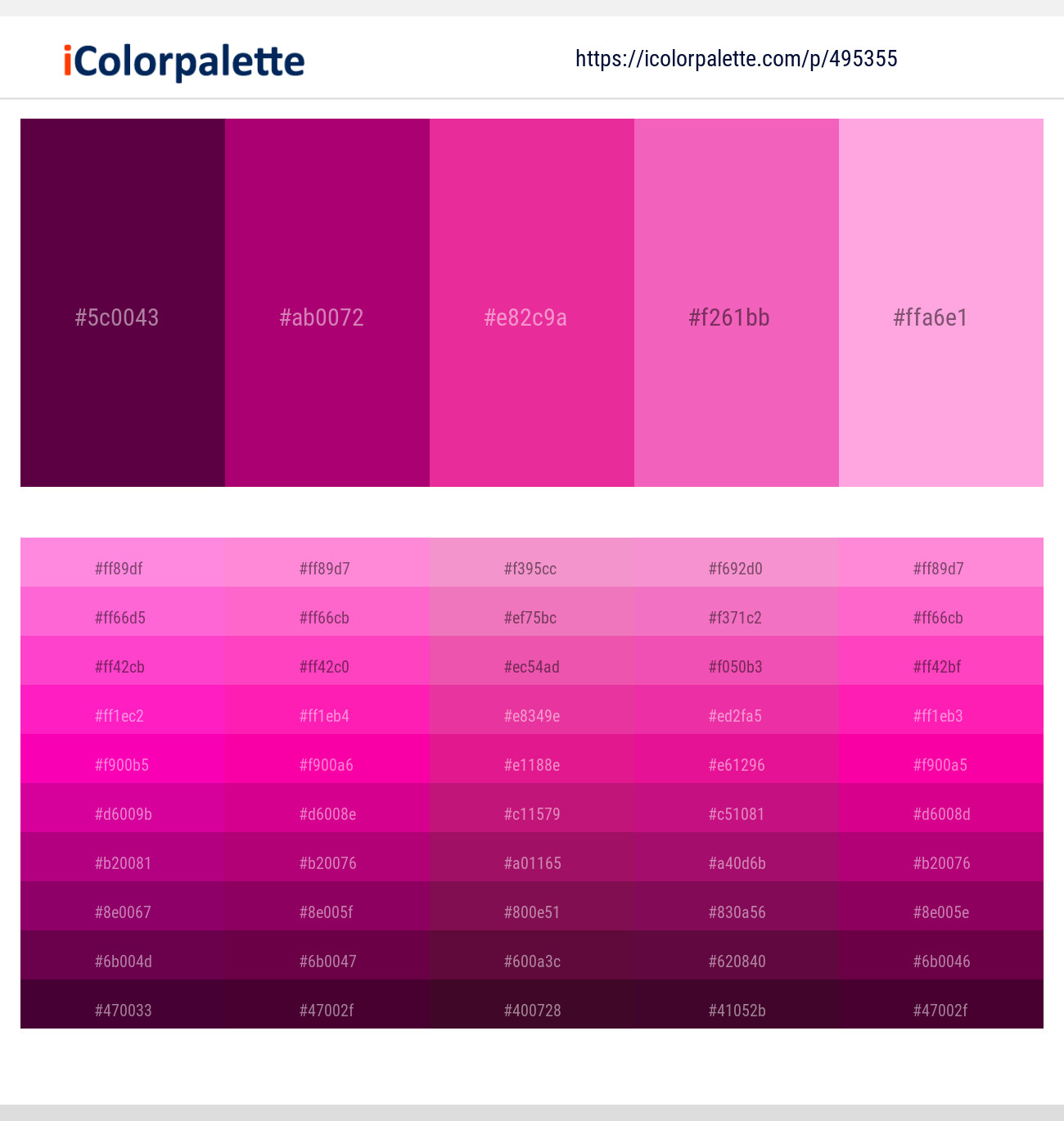 67 Latest Color Schemes with Hot Pink And Light Color tone combinations | 2023 | iColorpalette