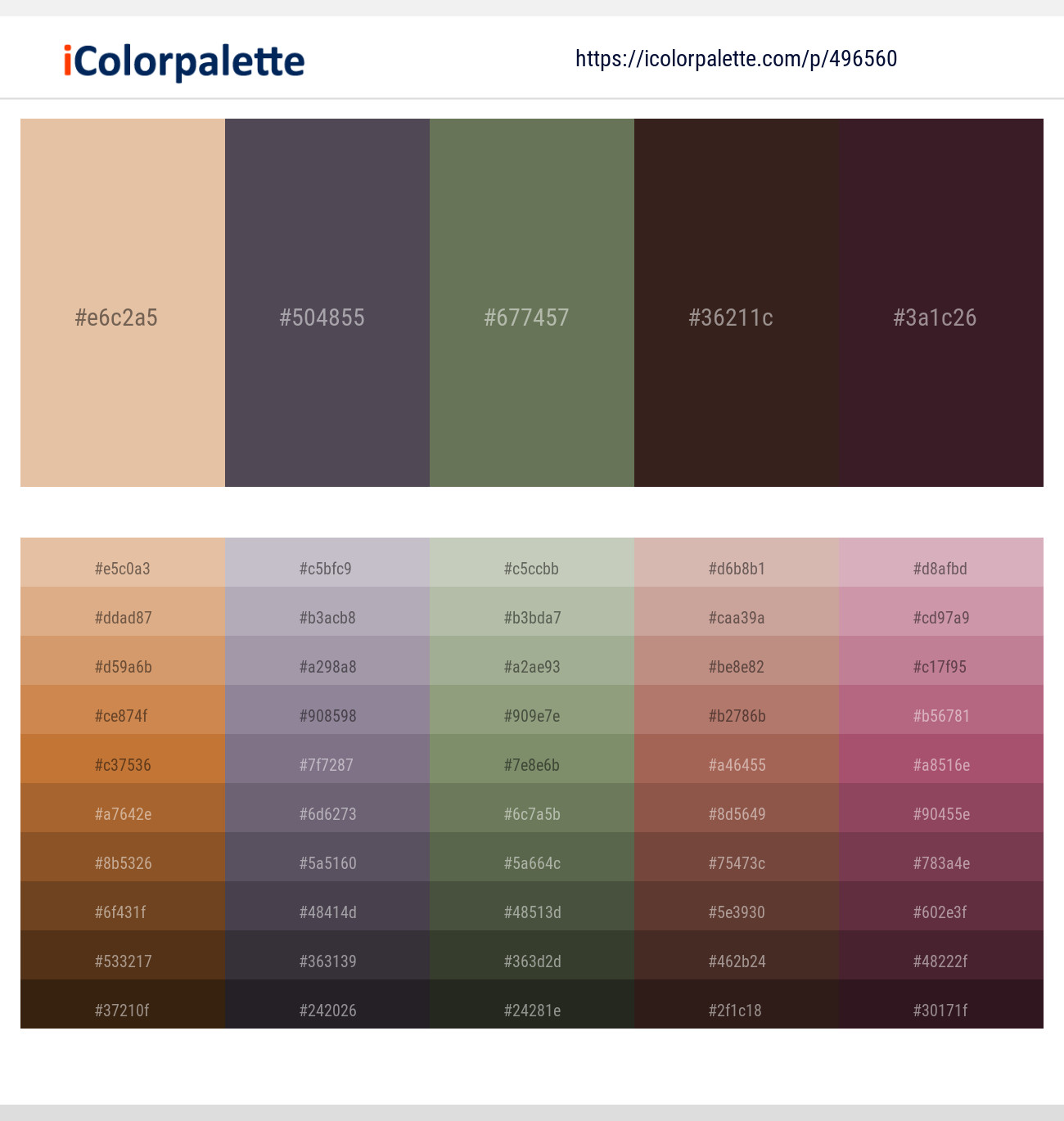 Cashmere – Mortar – Willow Grove – Jon – Jon Color scheme
