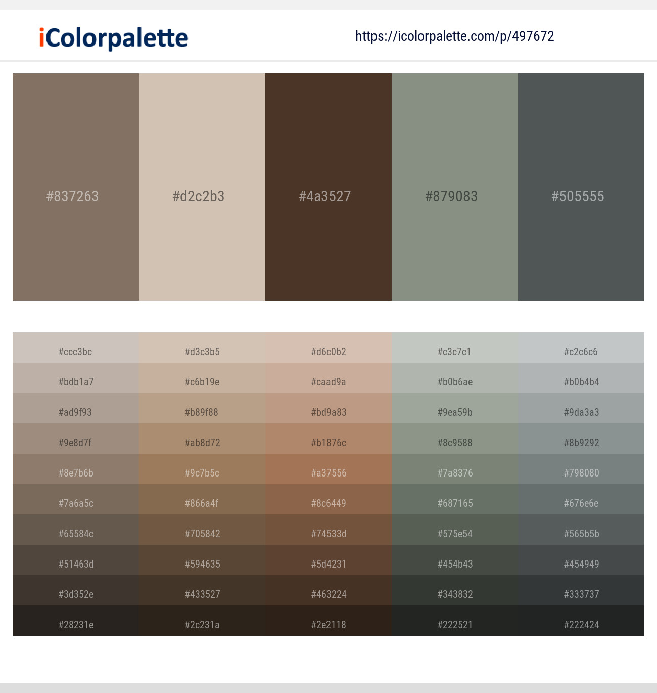 Sand Dune – Soft Amber – Saddle – Stack – Cape Cod Color scheme