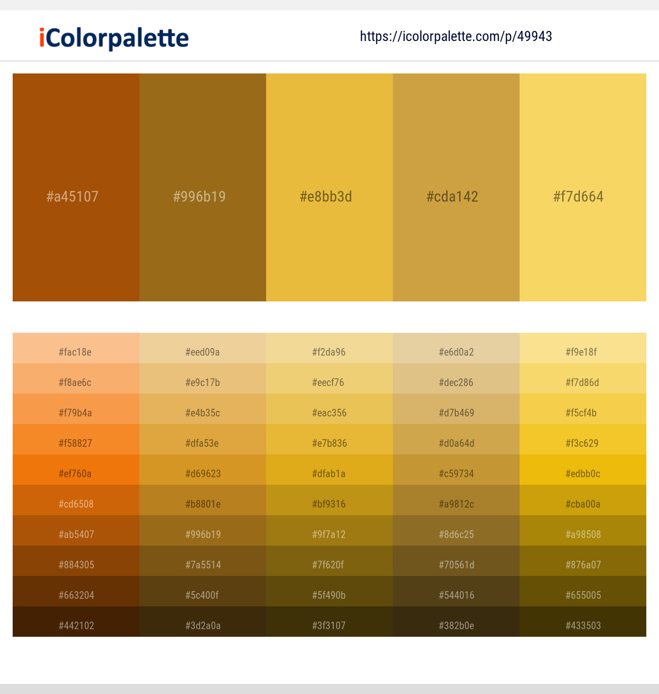 4994345 Gold Color Palettes