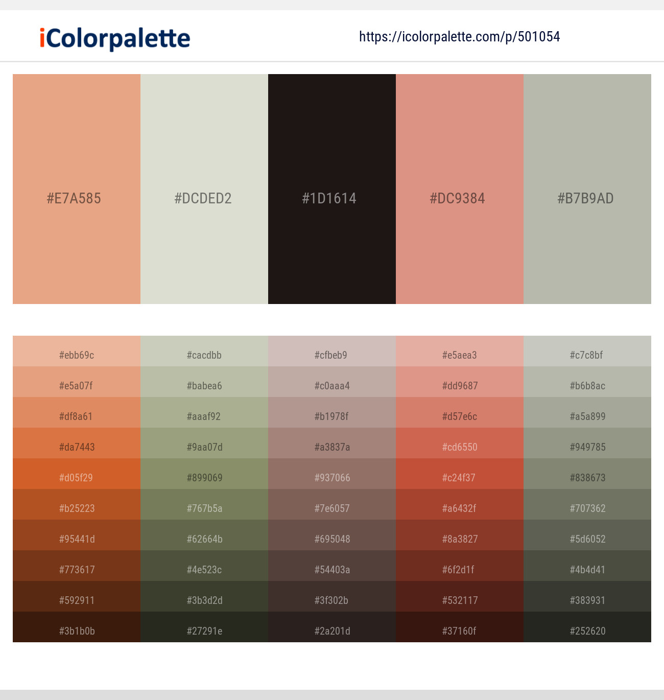 Tonys Pink – Moon Mist – Cocoa Brown – Burning Sand – Eagle Color scheme