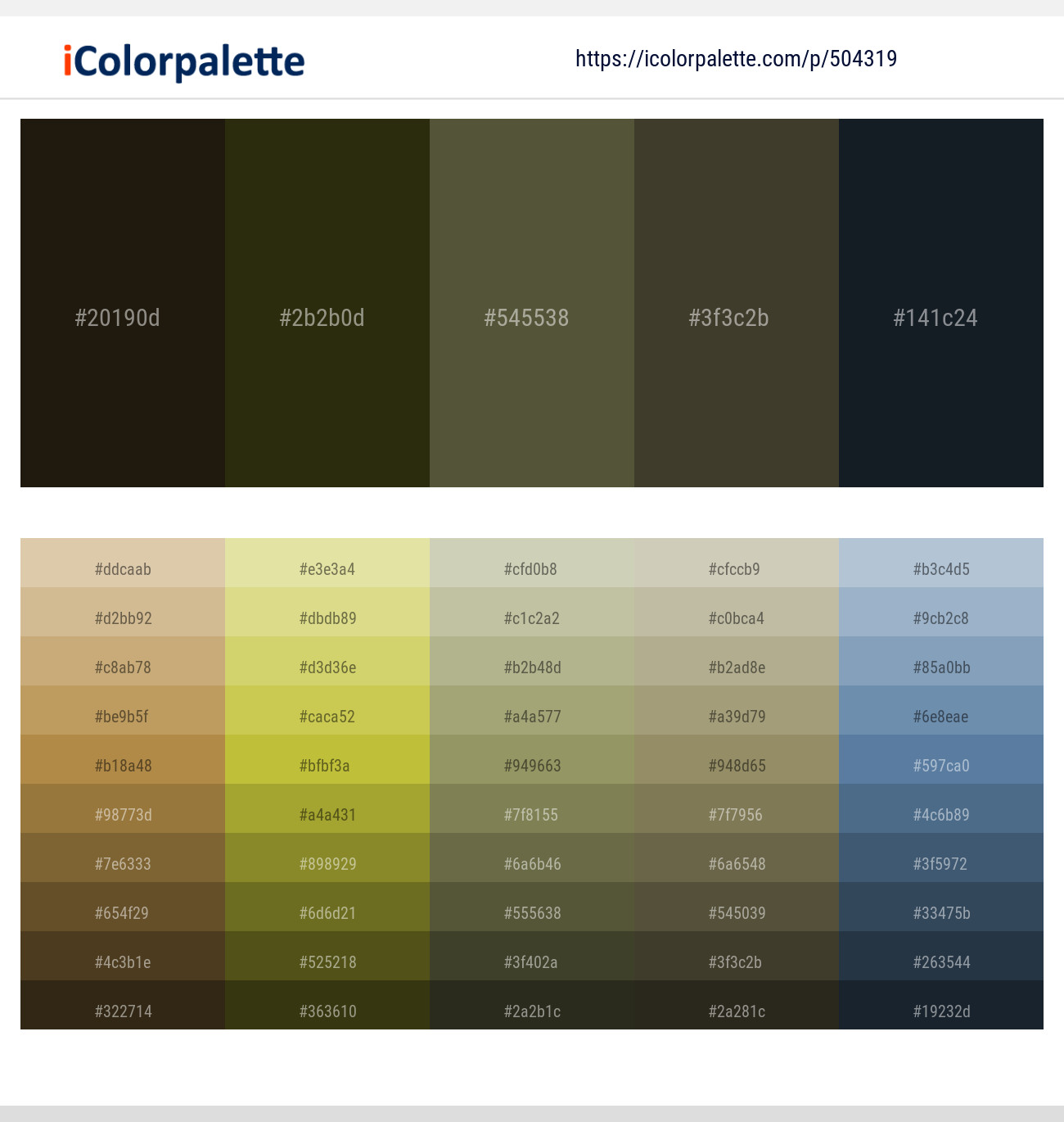 Eternity – Woodrush – Hemlock – Taupe – Mirage Color scheme