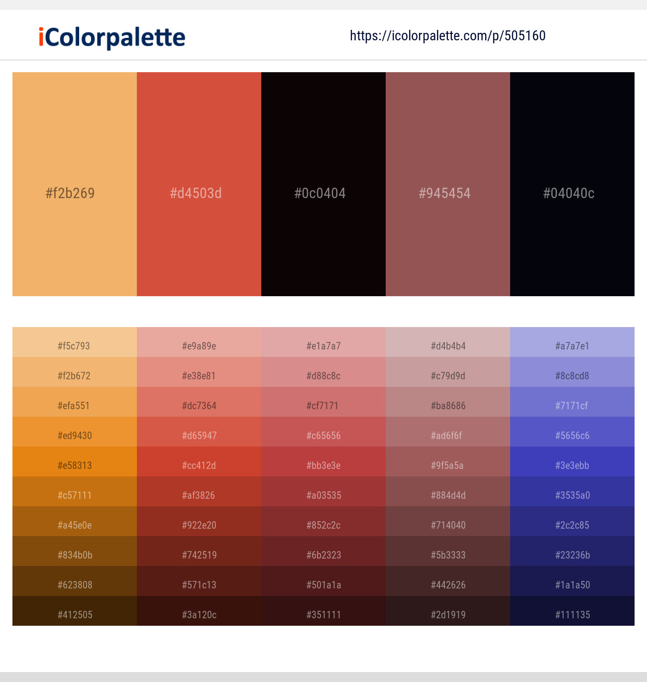 Sandy brown – Valencia – Asphalt – Au Chico – Ebony Color scheme