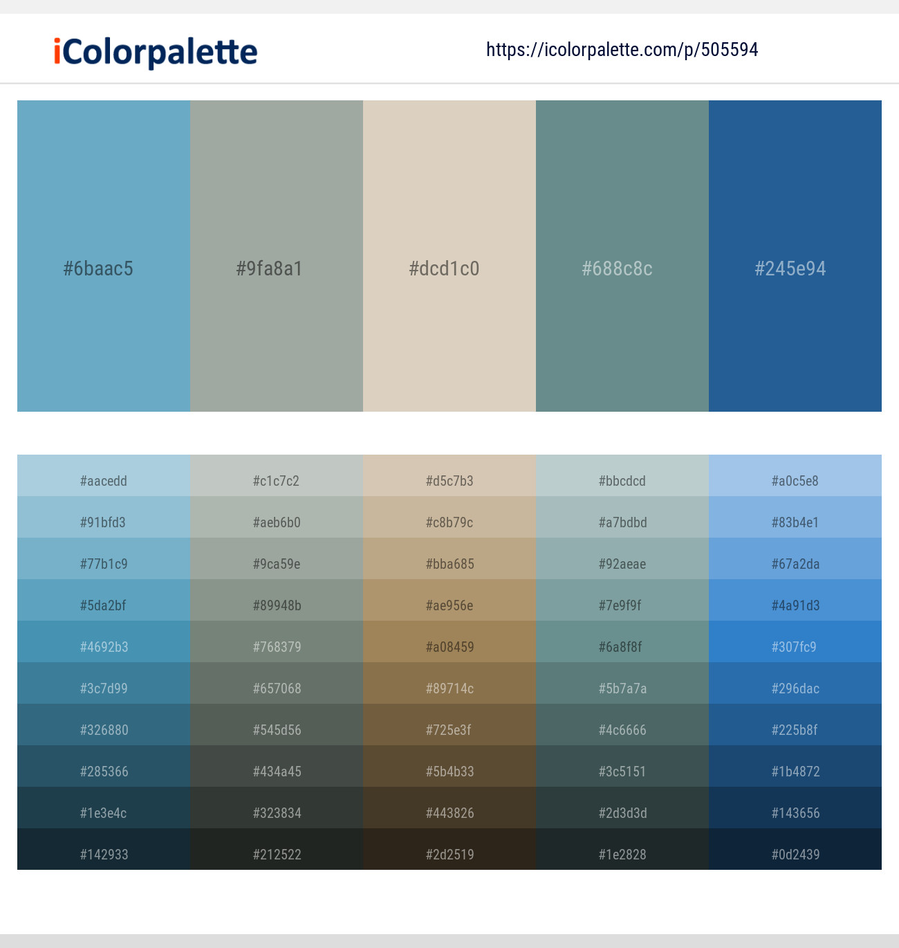 Fountain Blue – Pewter – Wafer – Juniper – St Tropaz Color scheme
