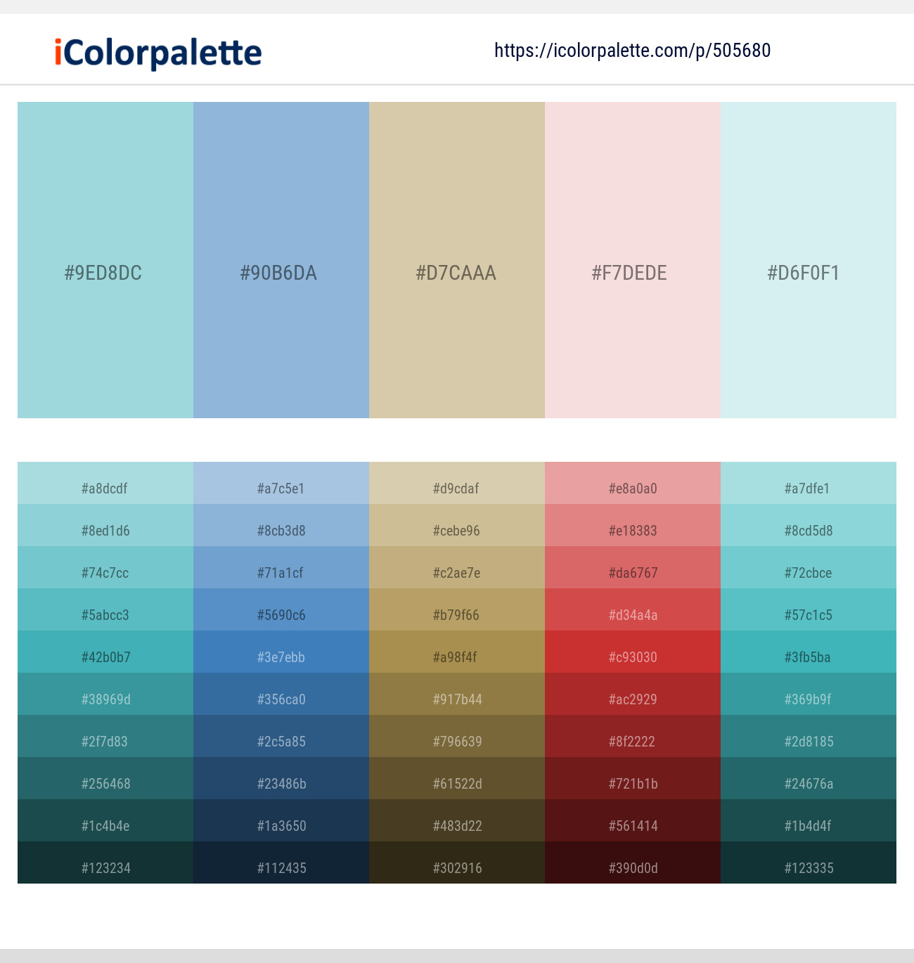 Latest Color with Light Blue And Tan Color tone combinations | 2022 | iColorpalette