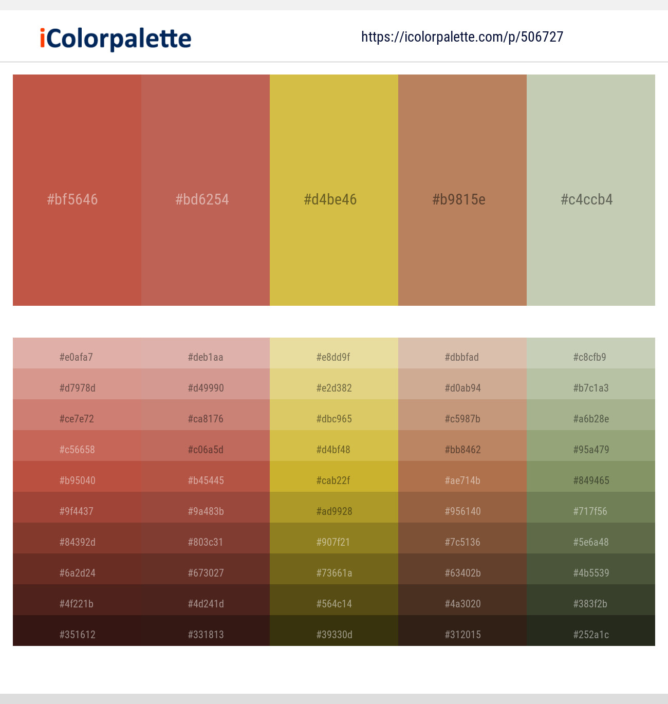 Crail – Fuzzy Wuzzy Brown – Old Gold – Muddy Waters – Clay Ash Color scheme