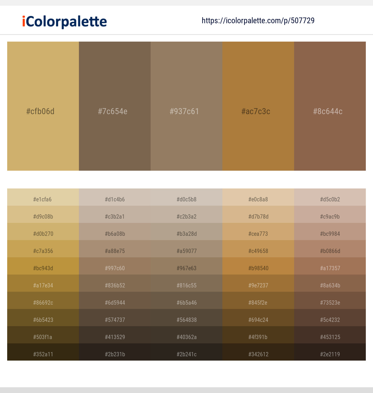 Laser – Roman Coffee – Domino – Copper – Shadow Color scheme