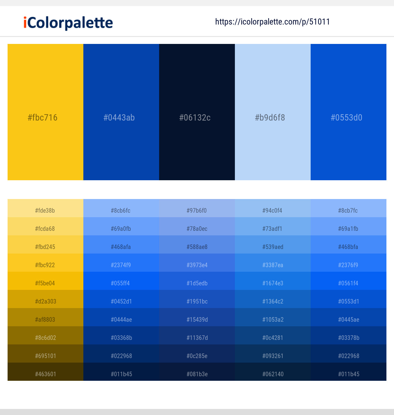 1 Latest Color Schemes with Lightning Yellow And Science Blue Color tone  combinations | 2022 | iColorpalette