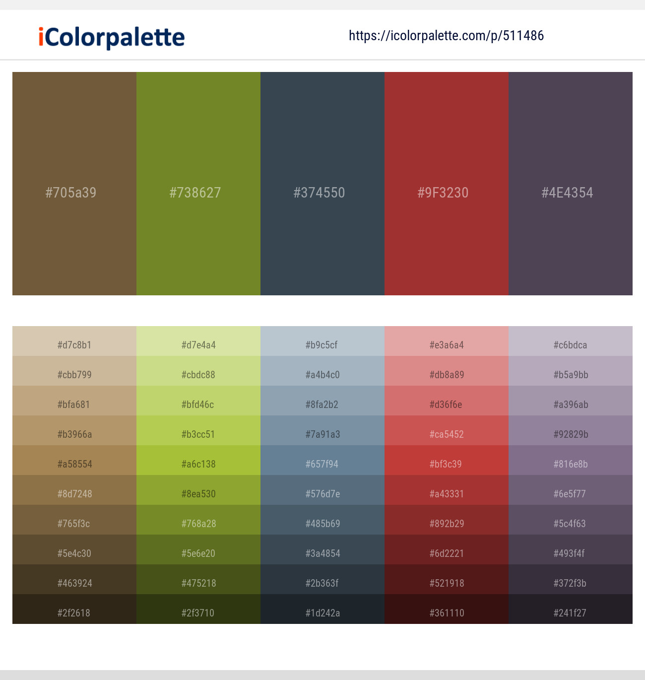 Yellow Metal – Wasabi – Limed Spruce – Stiletto – Mortar Color scheme