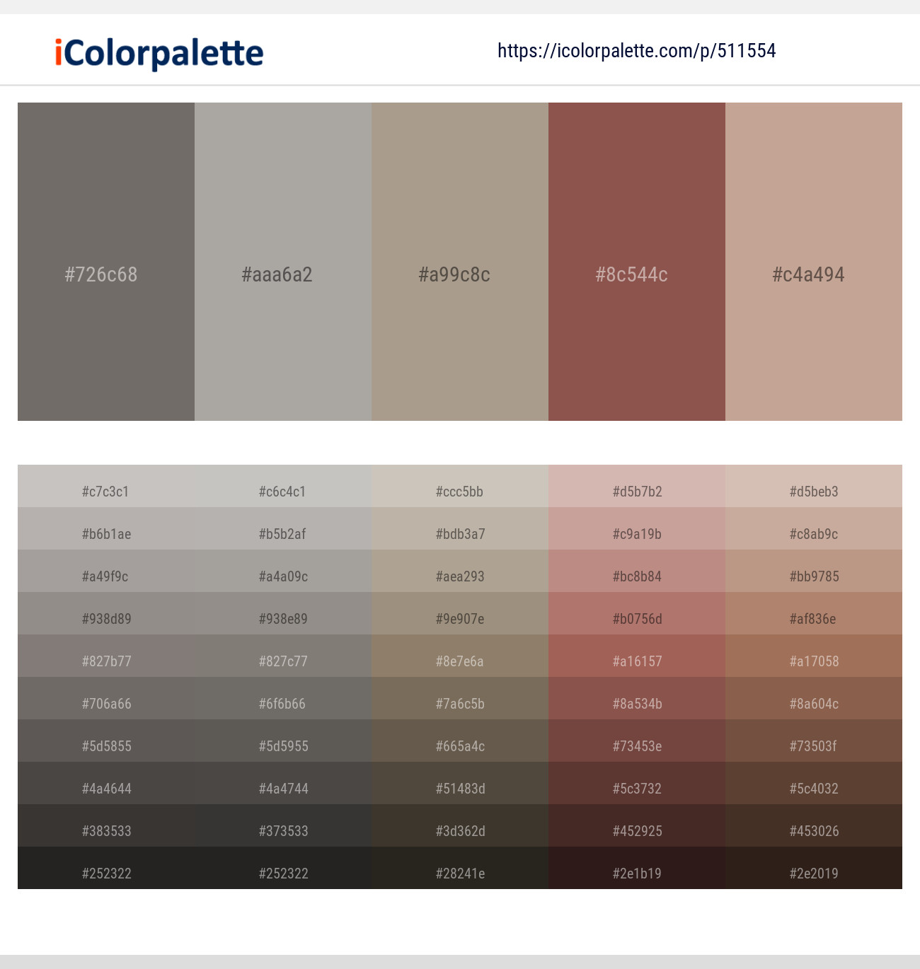 Flint – Cloudy – Napa – Spicy Mix – Rodeo Dust Color scheme