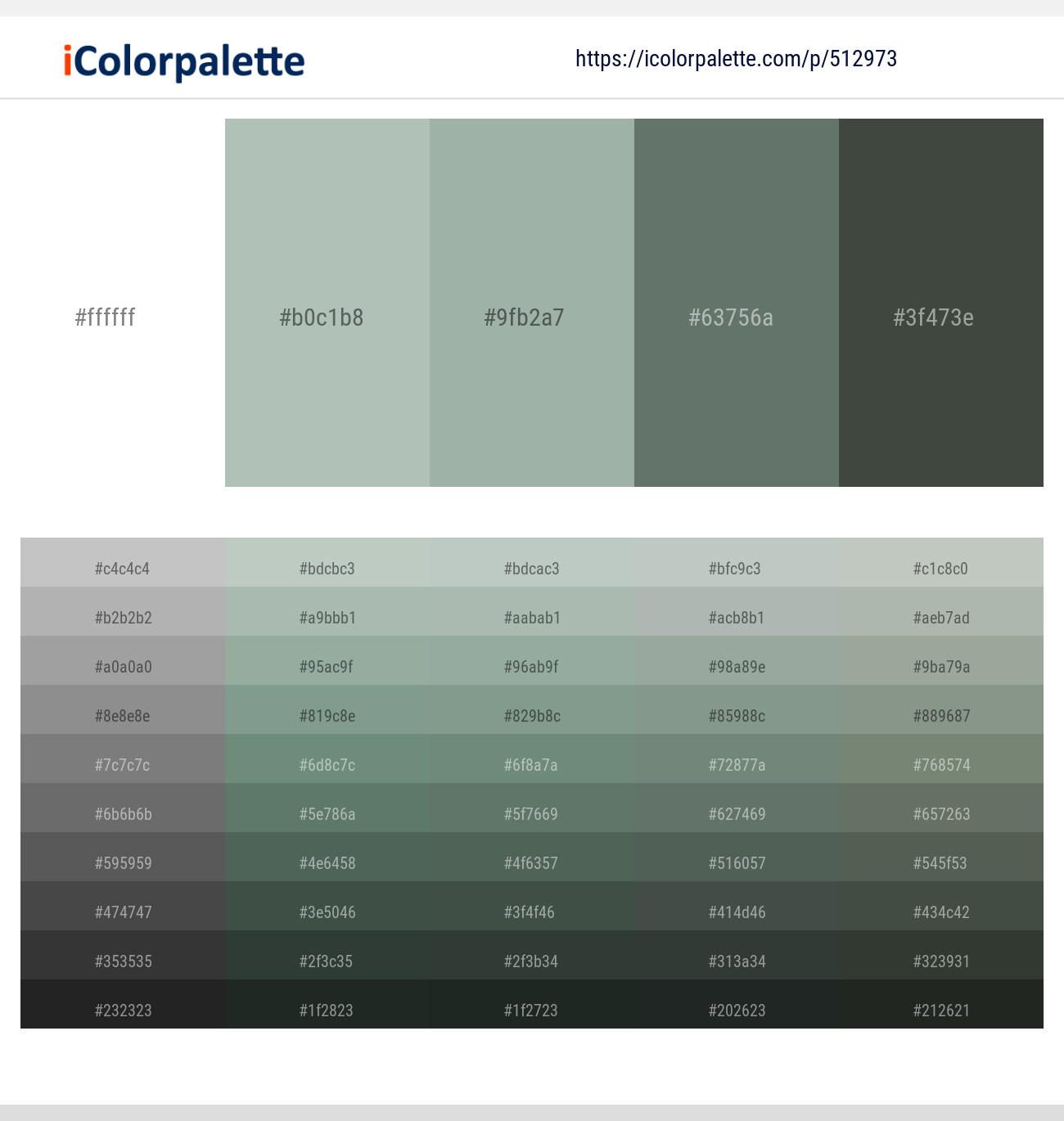 512973White – Powder Ash – Pewter – Corduroy – Lunar Green Color scheme
