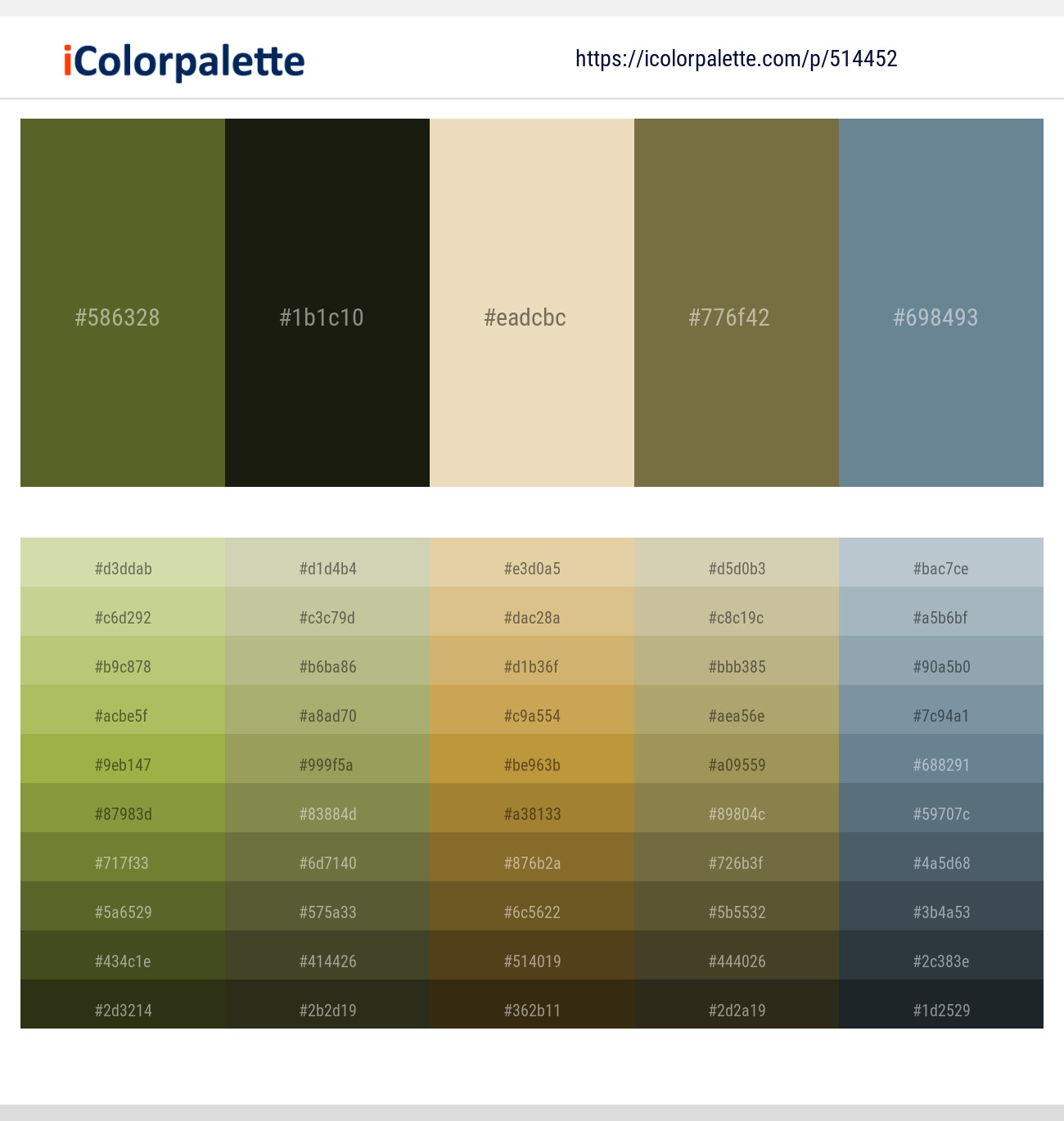 Woodland – Rangoon Green – Raffia – Yellow Metal – Slate Gray Color scheme