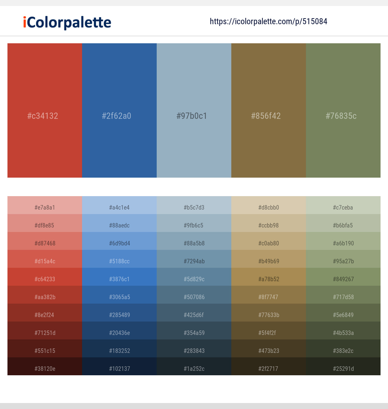 Mojo – Azure – Nepal – Yellow Metal – Flax Smoke Color scheme