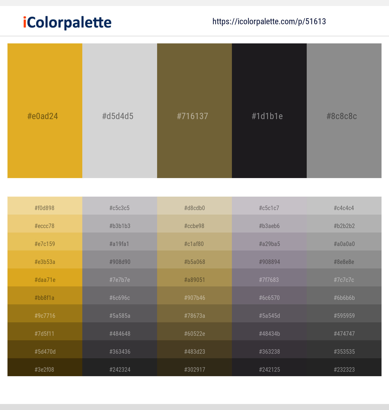 Golden Grass – Pale Slate – Yellow Metal – Baltic Sea – Gray Color scheme