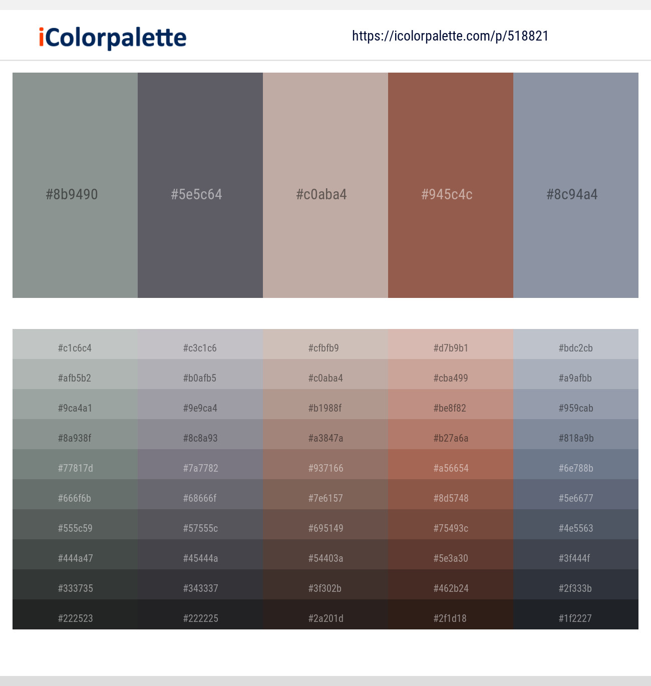 Mantle – Scarpa Flow – Silk – Spicy Mix – Manatee Color scheme