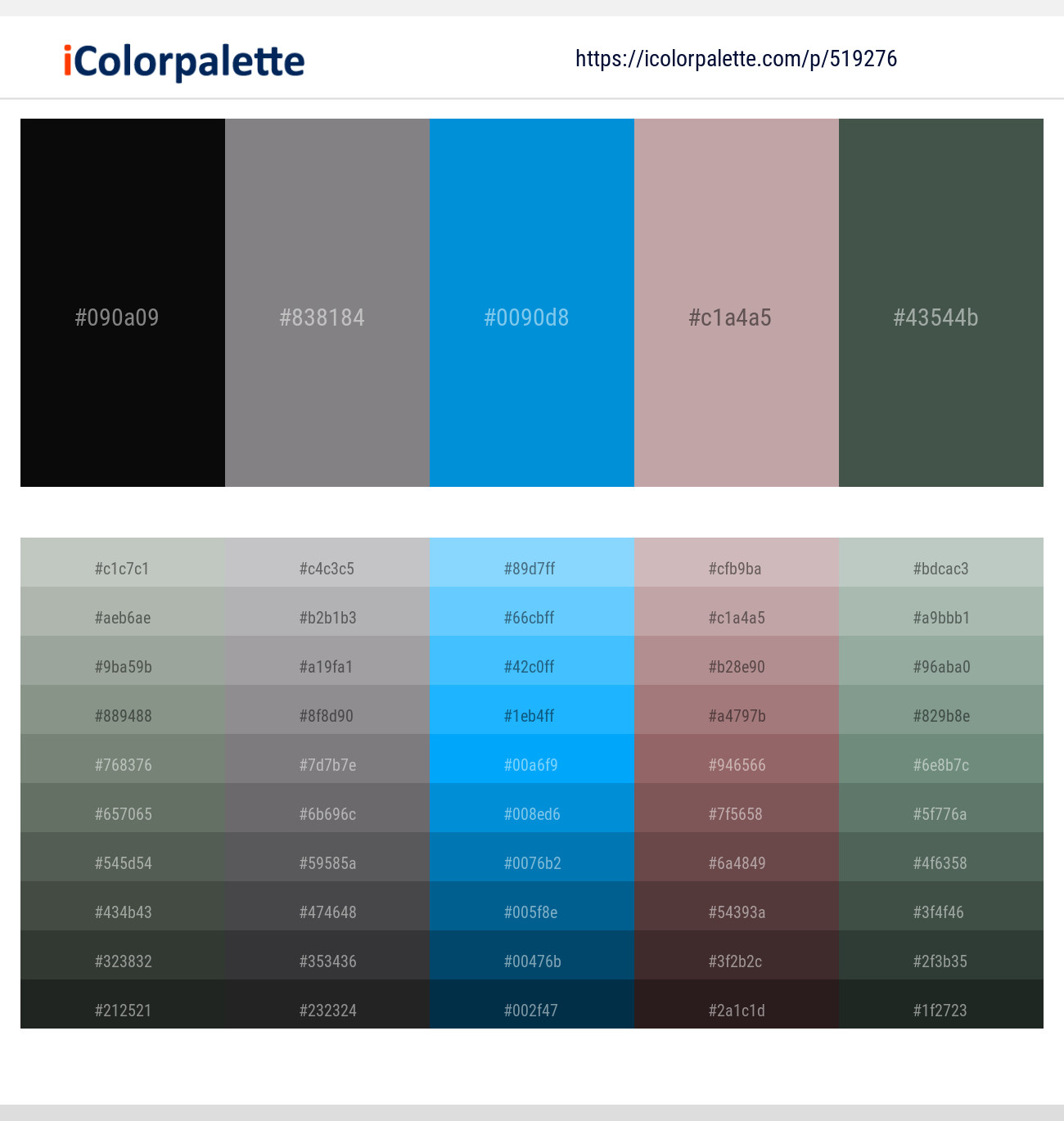 Log Cabin – Mamba – Cerulean – Thatch – Nandor Color scheme