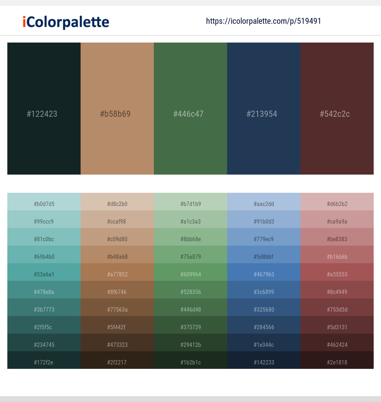 Aztec – Teak – Axolotl – Cloud Burst – Cowboy Color scheme