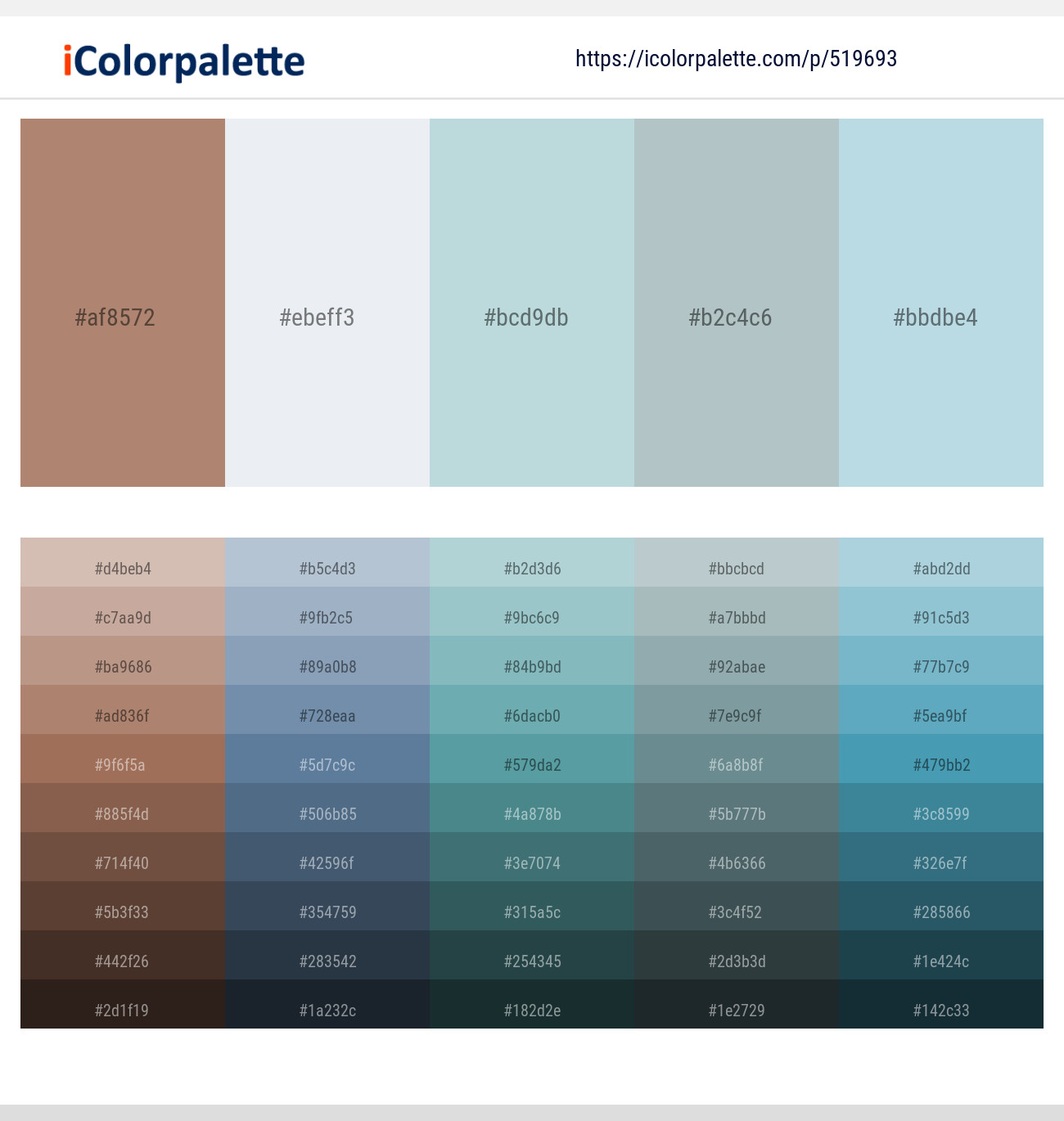 Sandal – Mystic – Jungle Mist – Submarine – Ziggurat Color scheme