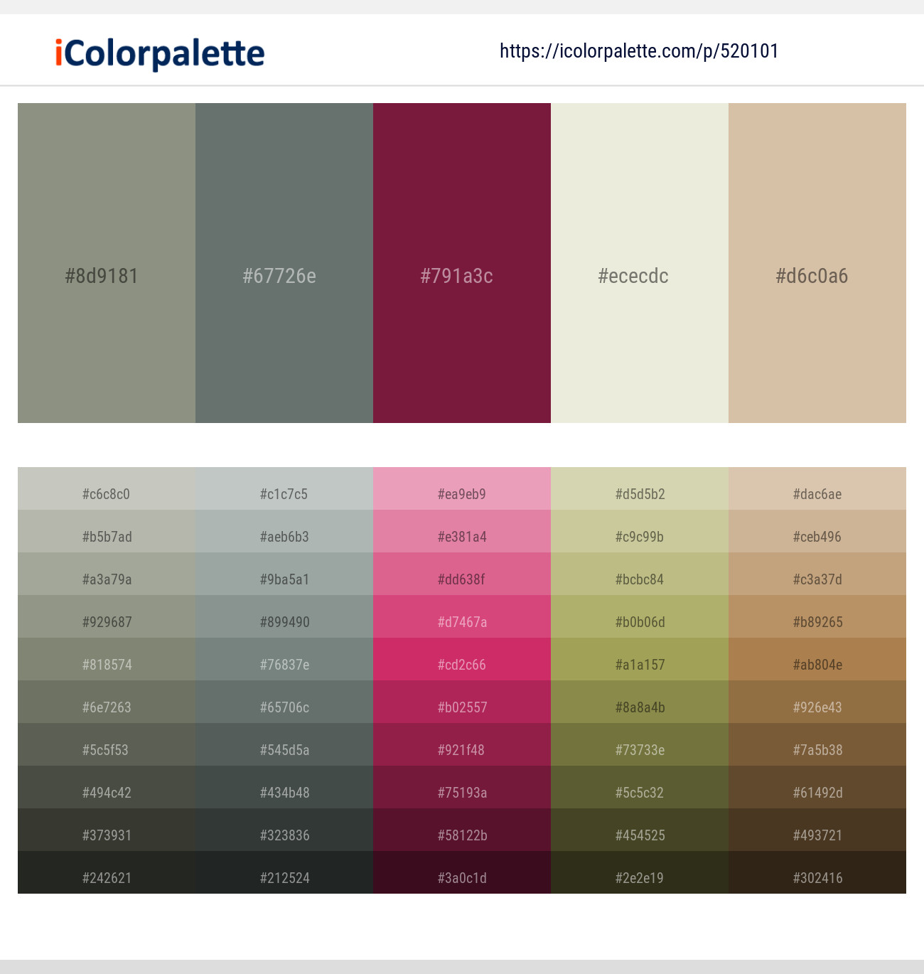 Bitter – Corduroy – Claret – Satin Linen – Akaroa Color scheme