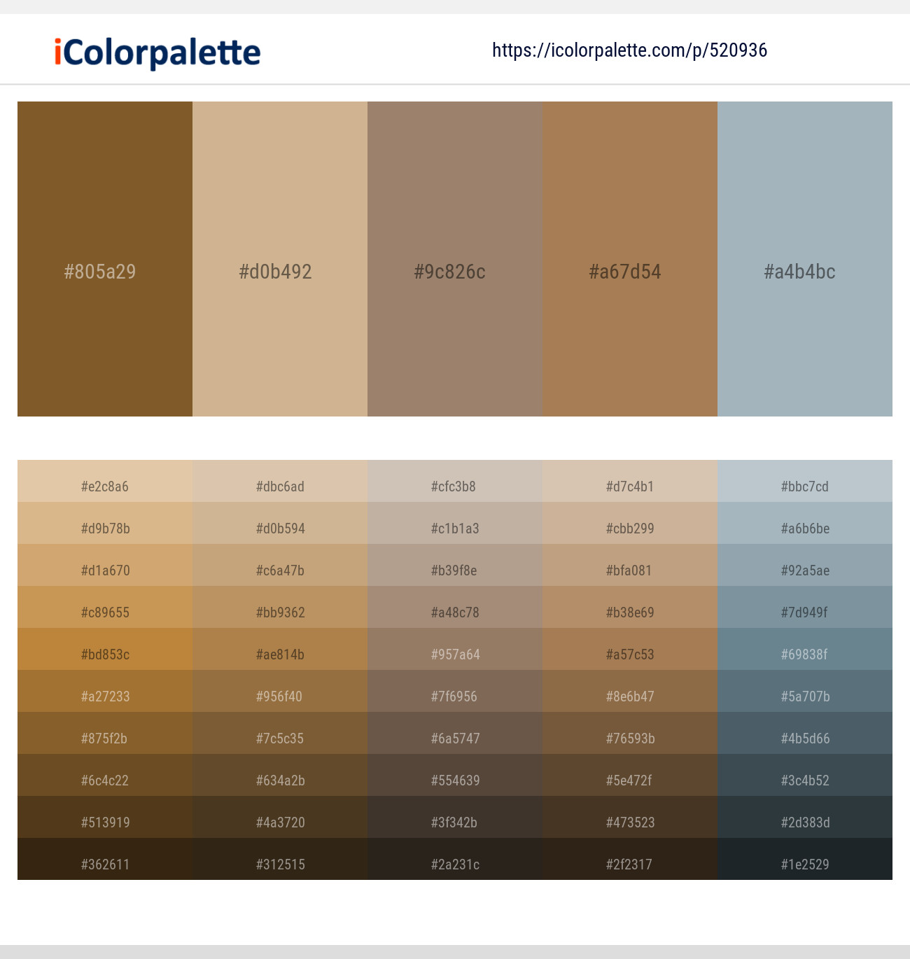 Dallas – Sorrell Brown – Arrowtown – Limed Oak – Gull Gray Color scheme