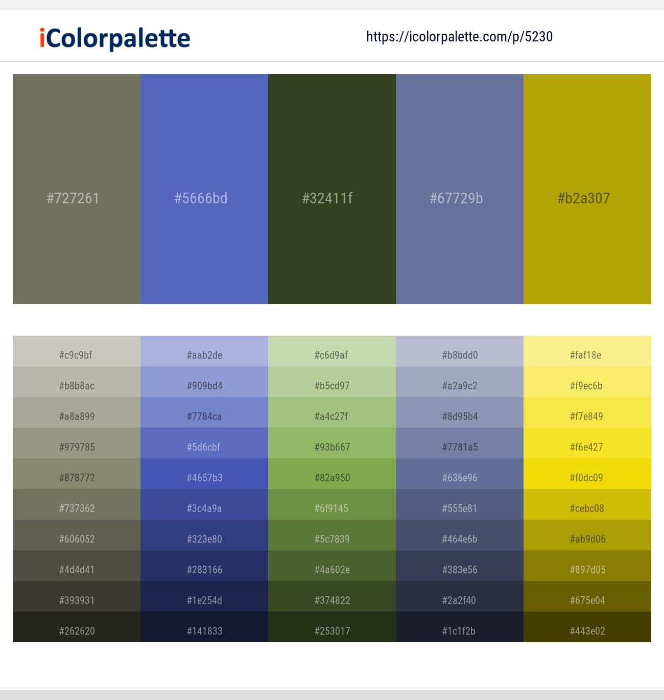 1+ Kokoda And Indigo Color Palettes & Gradient Ideas | iColorPalette
