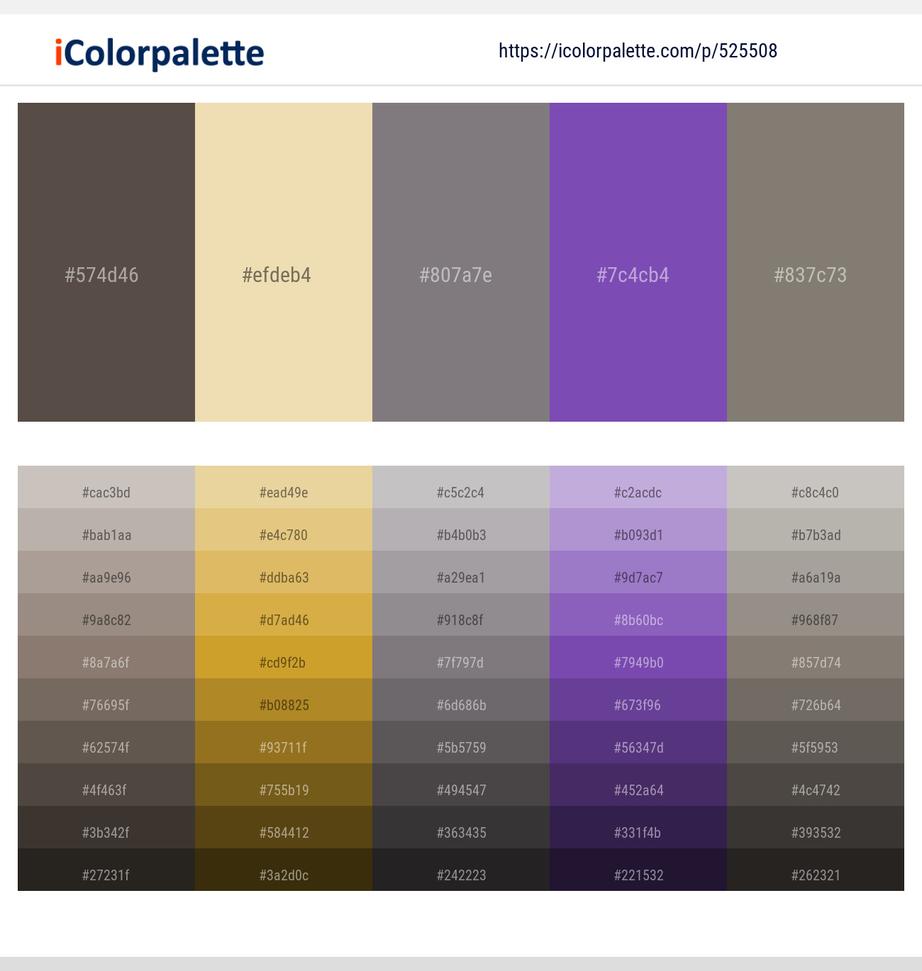 Fuscous Gray – Chamois – Suva Gray – Studio – Tapa Color scheme