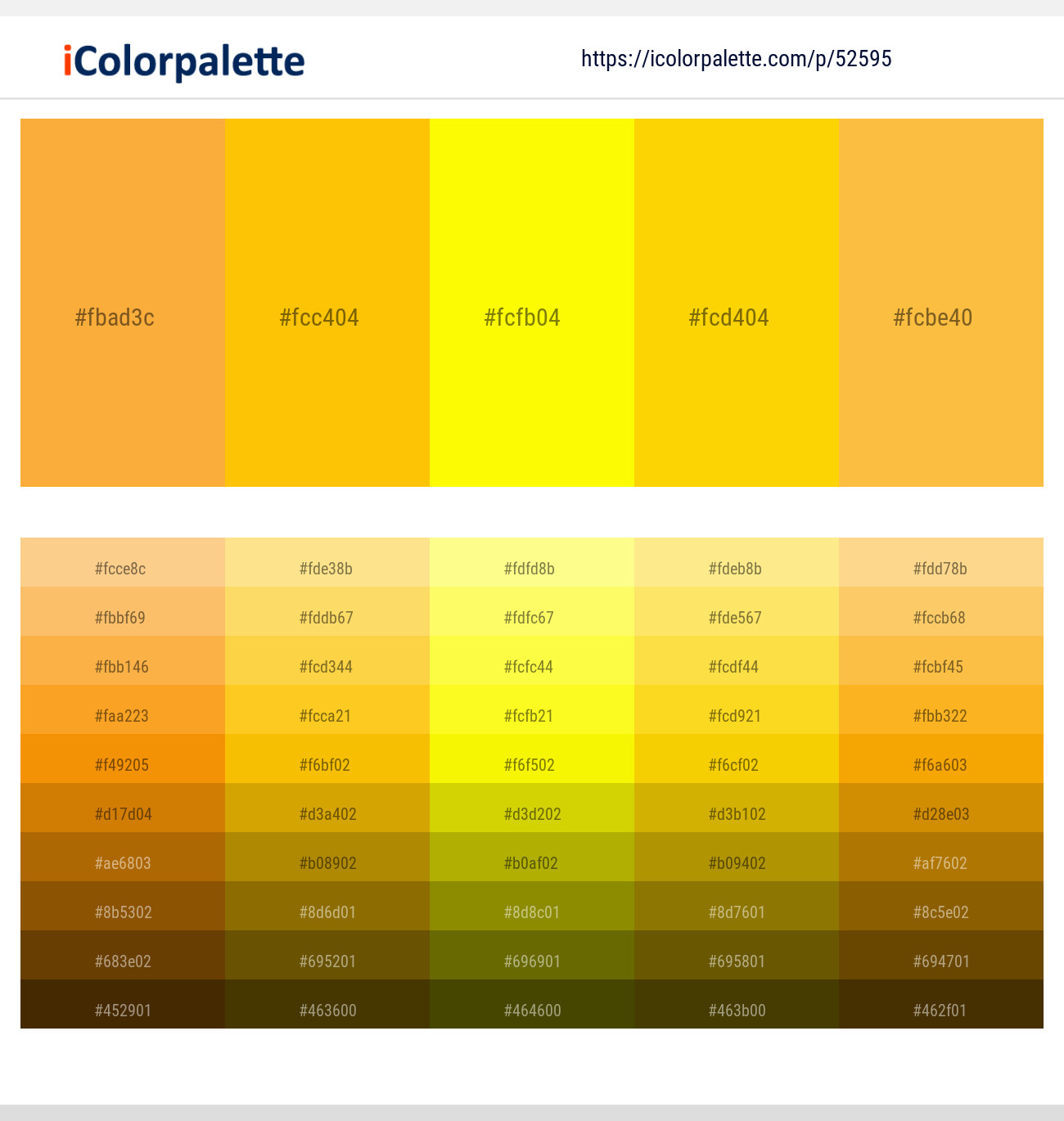 5259545 Gold Color Palettes
