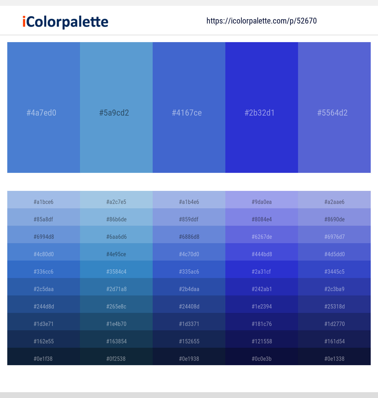 1 Latest Color Schemes with Indigo And Cerulean Blue Color tone  combinations, 2024