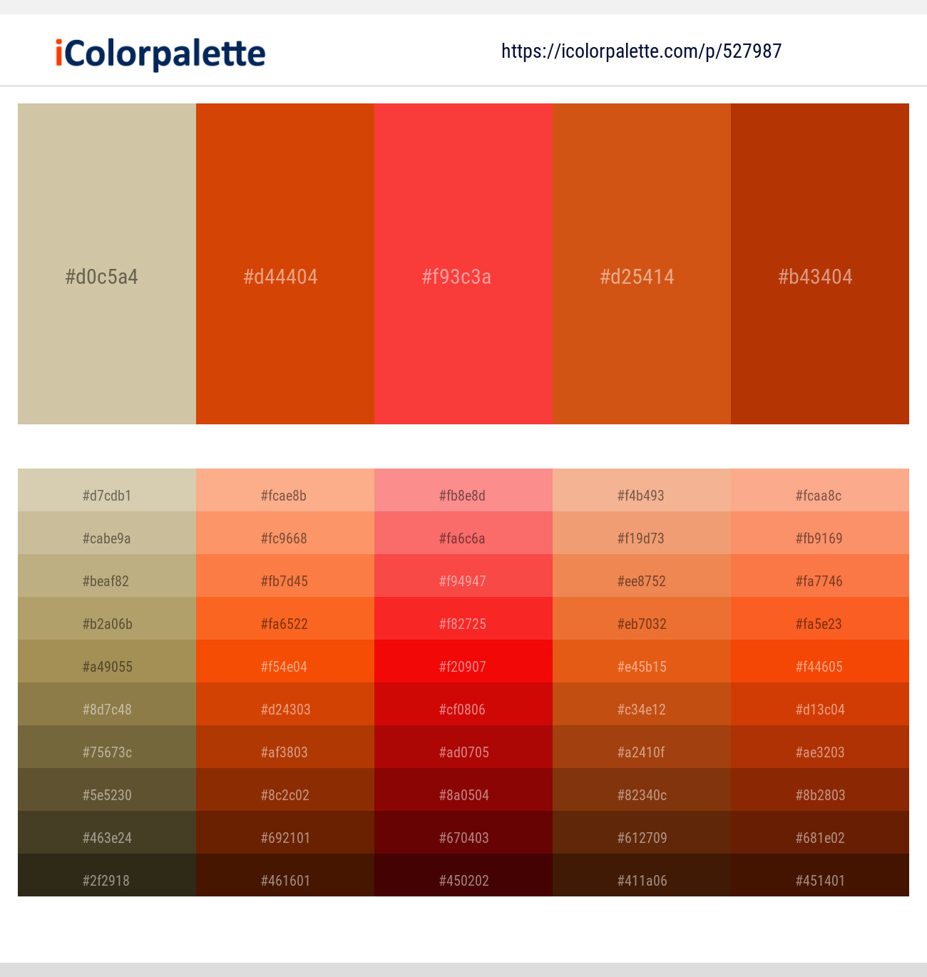 220+ Color Schemes with Red Orange Color tone combinations | 2022 iColorpalette
