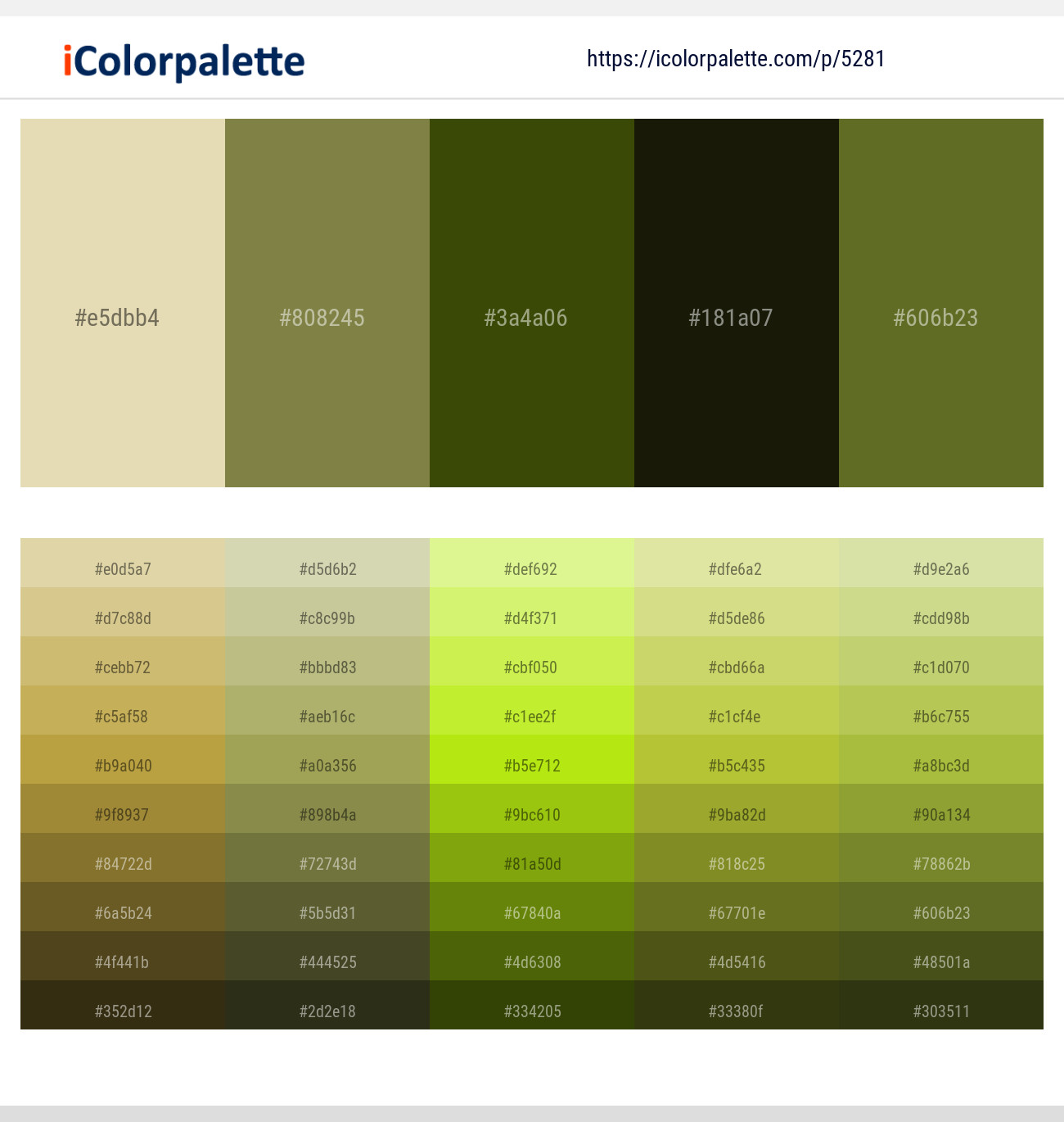 Hampton – Shadow – Deep Bronze – Green Waterloo – Fern Frond Color scheme