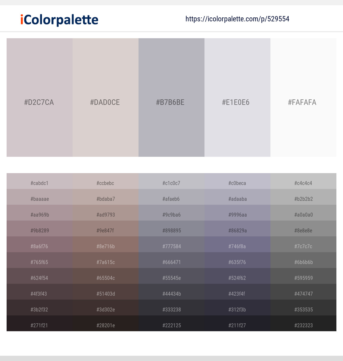 60 Latest Color Schemes with Light Gray White Color tone | 2022 | iColorpalette